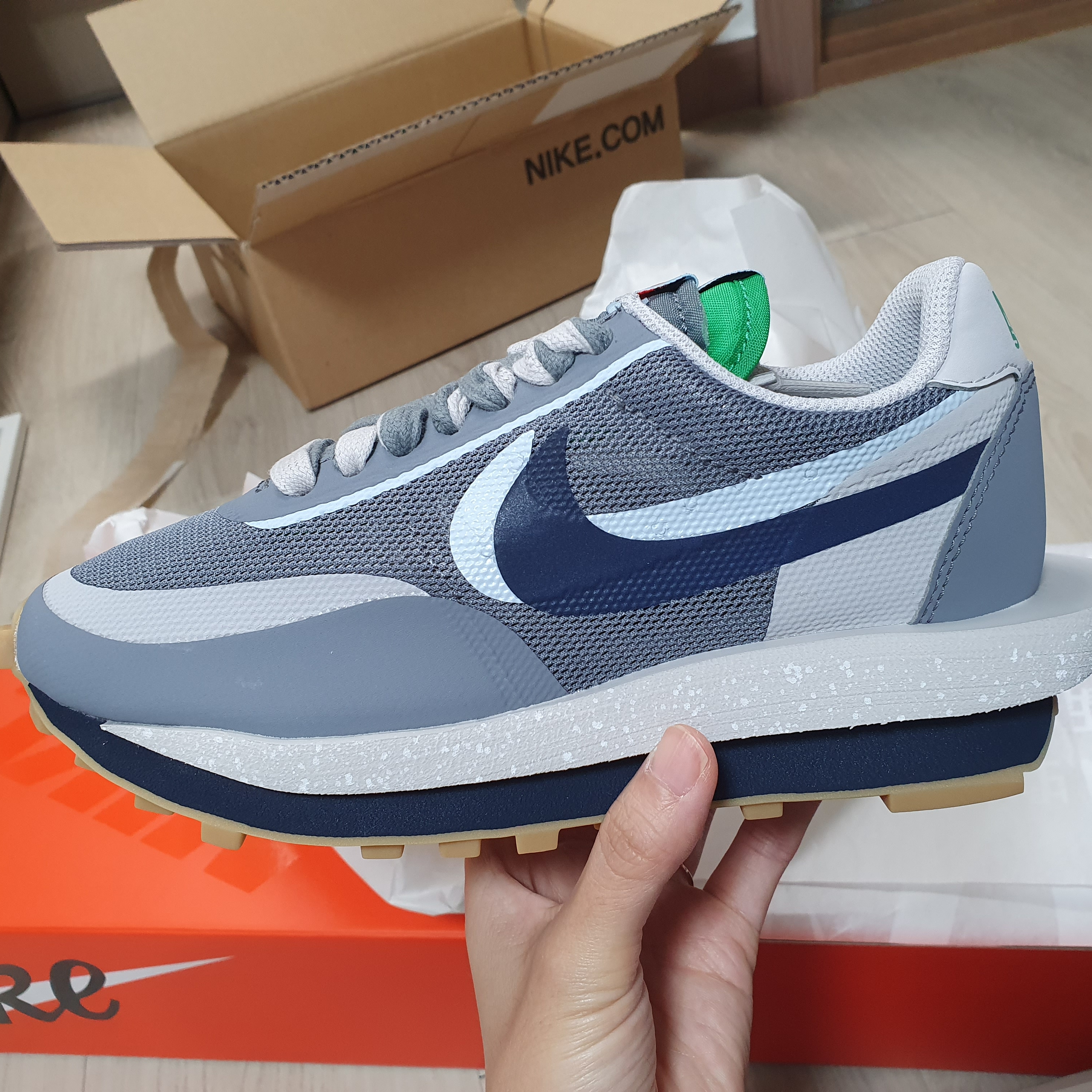 Nike x Sacai x Clot LDWaffle Cool Grey 착용 스타일