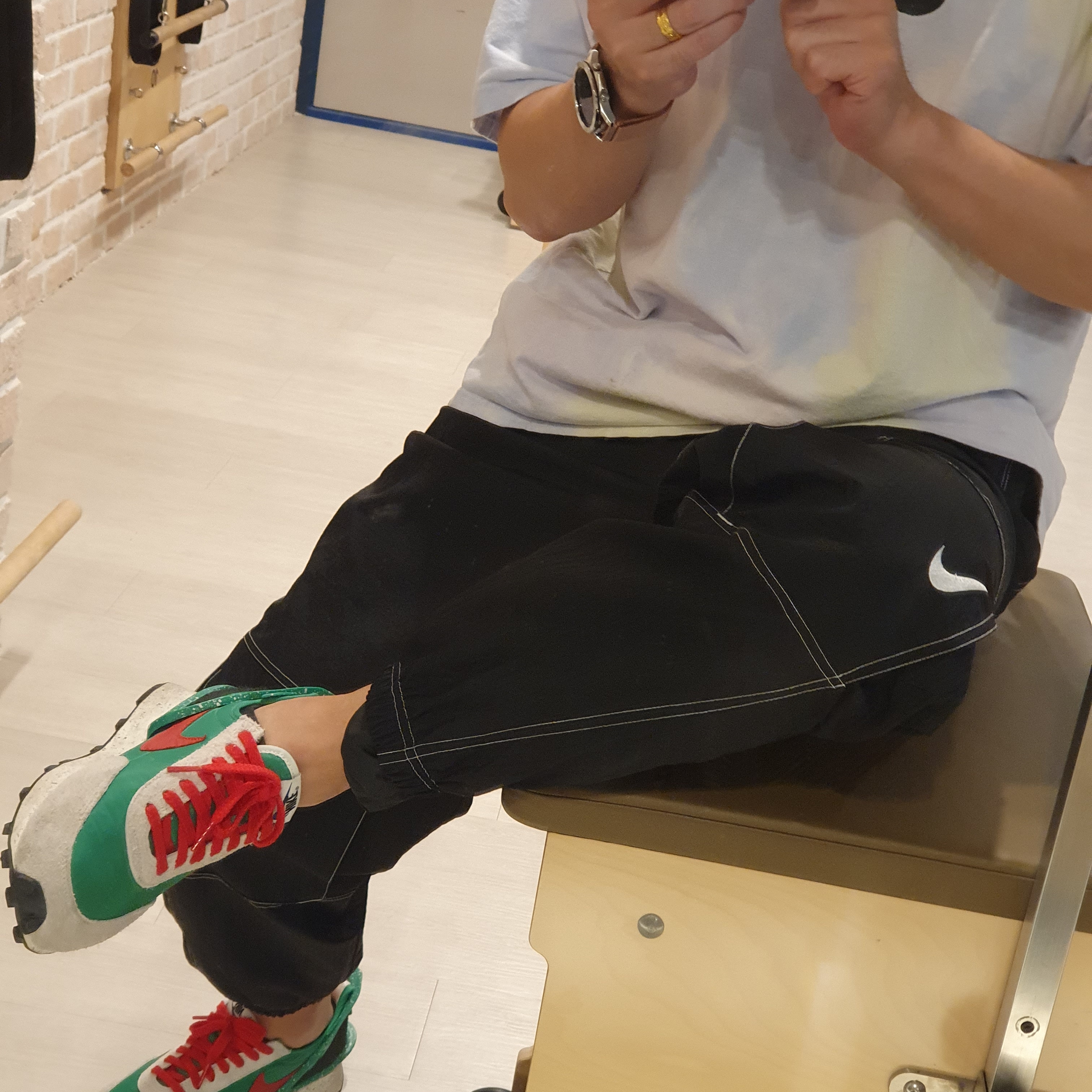 (W) Nike x Undercover Daybreak Lucky Green Red 착용 스타일