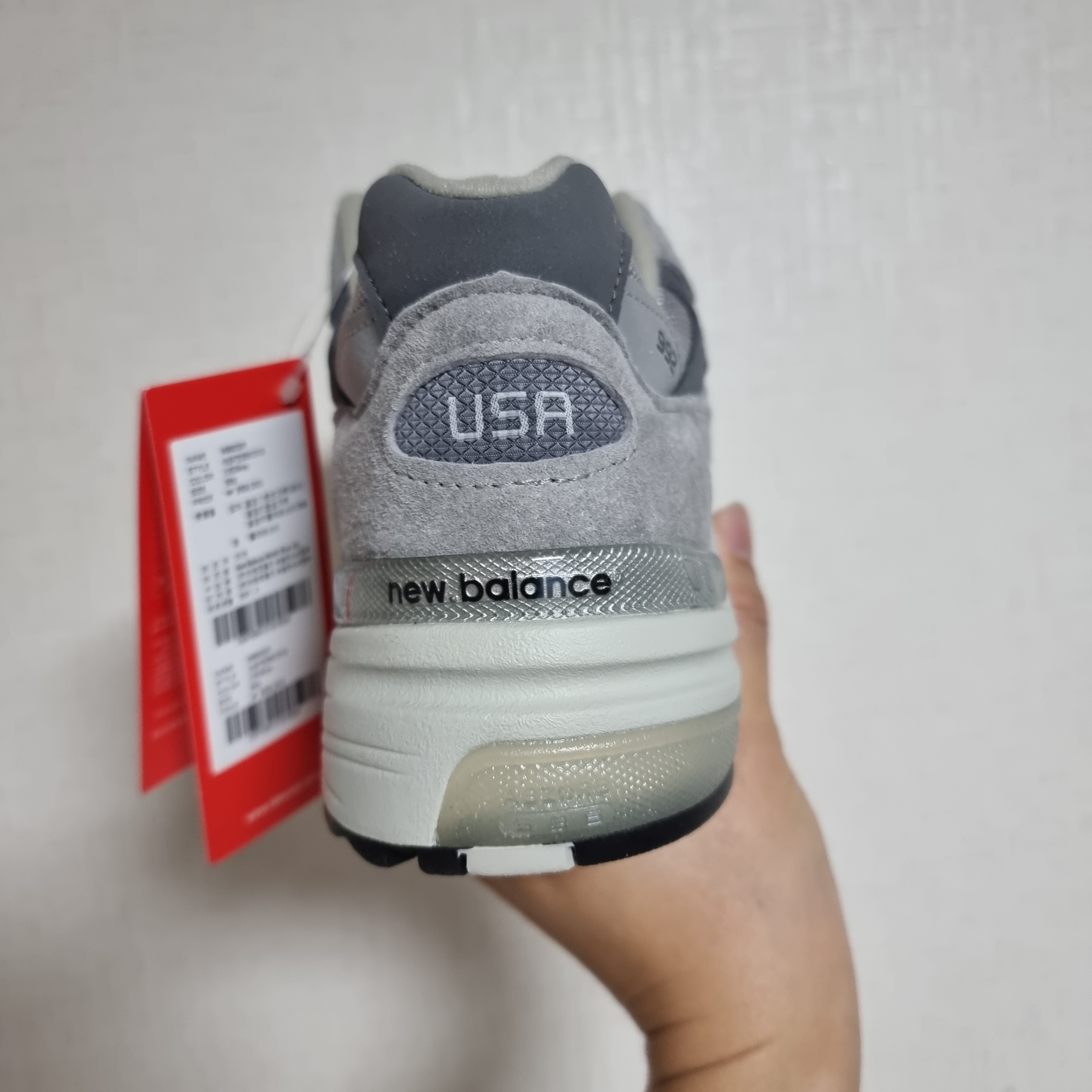 New Balance 992 Made in USA Grey - D Standard 착용 스타일 - 2