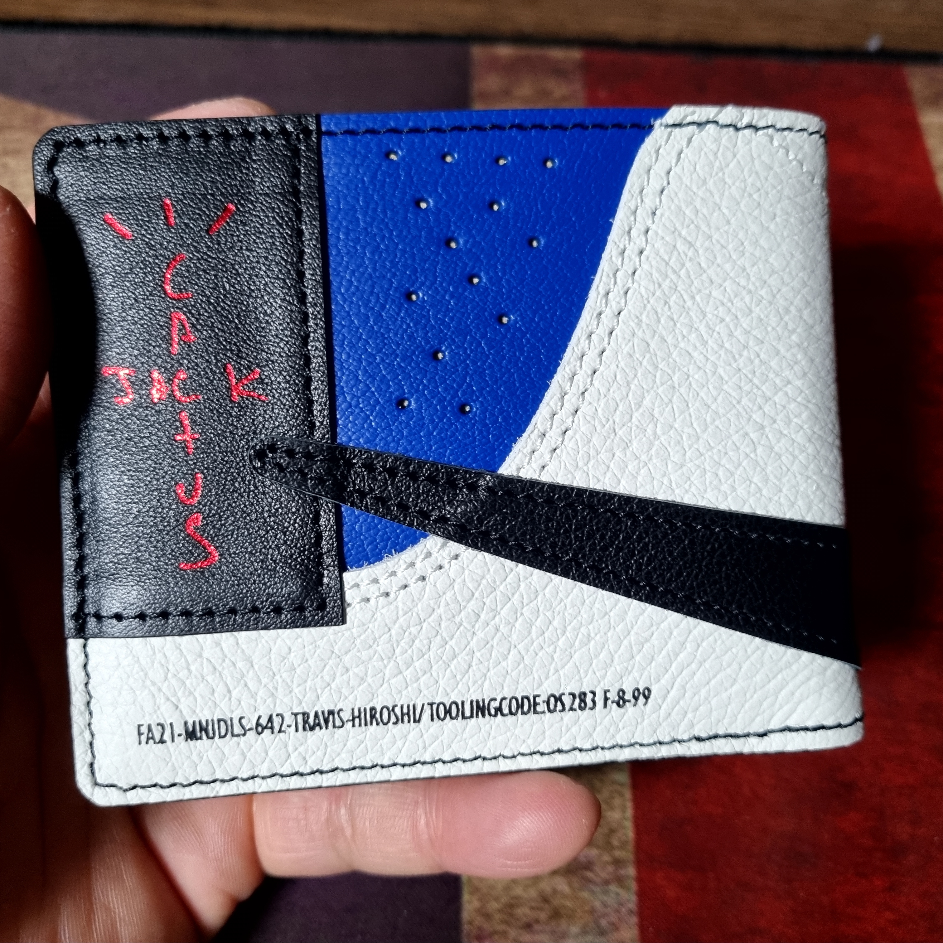 Jordan 1 x Travis Scott x Fragment Retro Low OG SP Military Blue 착용 스타일 - 3