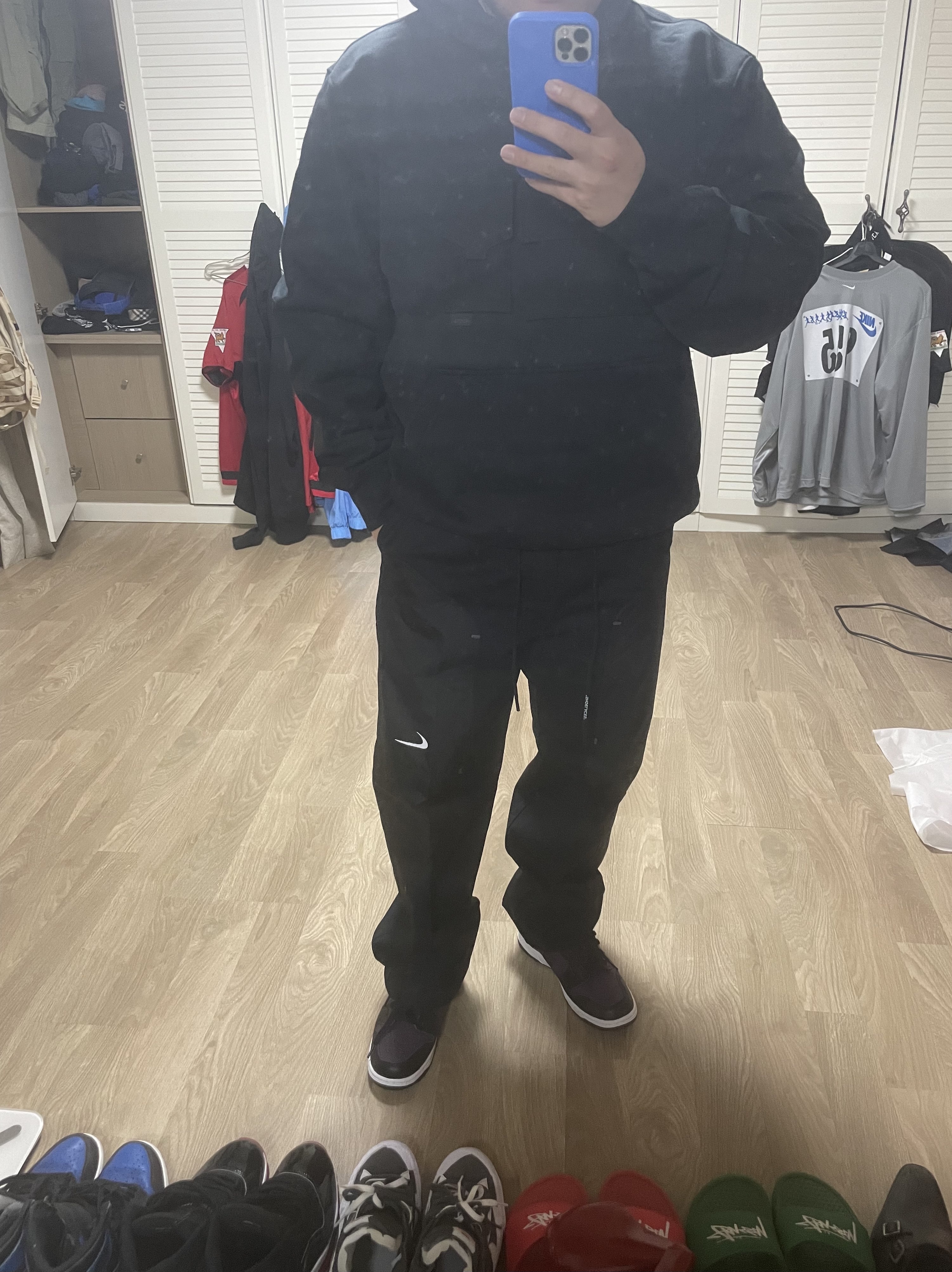Nike x Drake Nocta NRG Hoodie Black - US/EU, Nike x Off-White NRG Pants Black 착용 스타일 - 1
