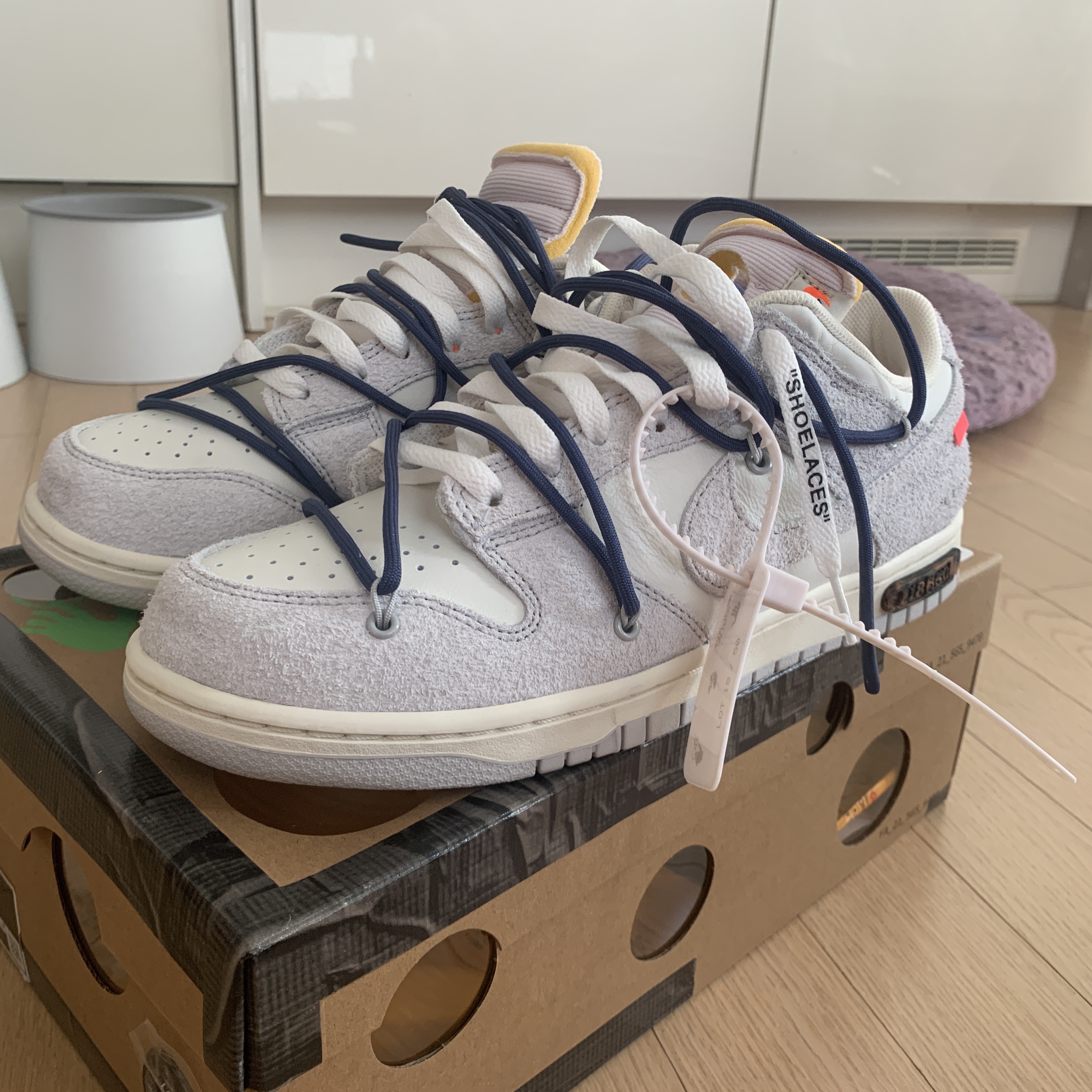 Nike x Off-White Dunk Low The 50 - Lot 18 착용 스타일 - 1