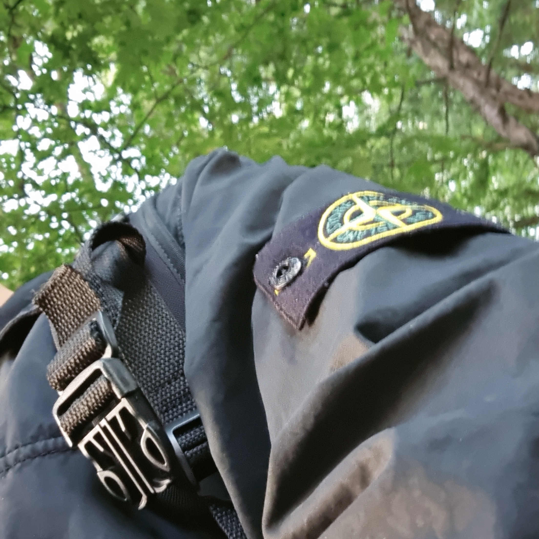 Stone Island 113WN T.CO+OLD Overshirt Black - 21FW 착용 스타일
