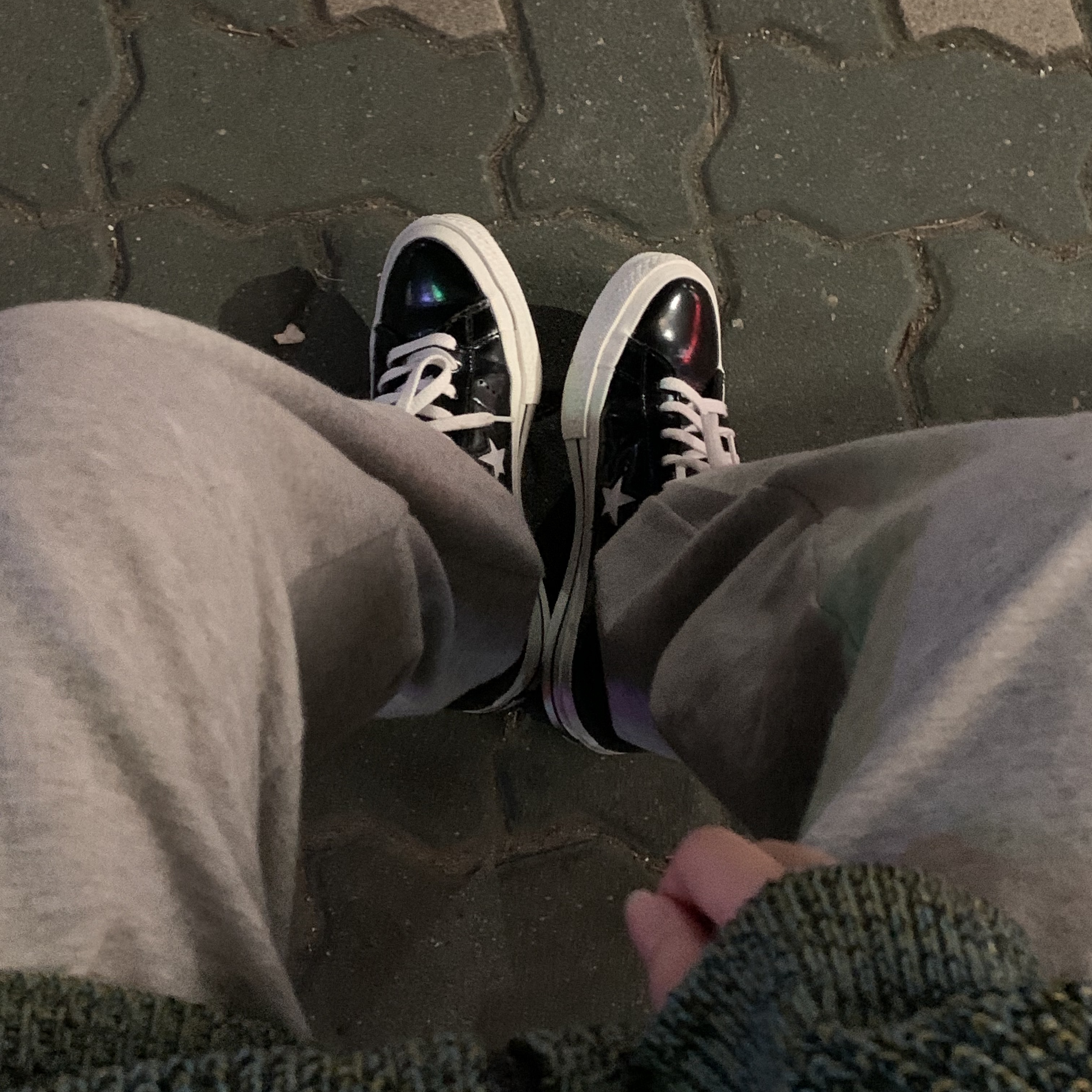 Converse One Star Ox HanByeol Black 착용 스타일