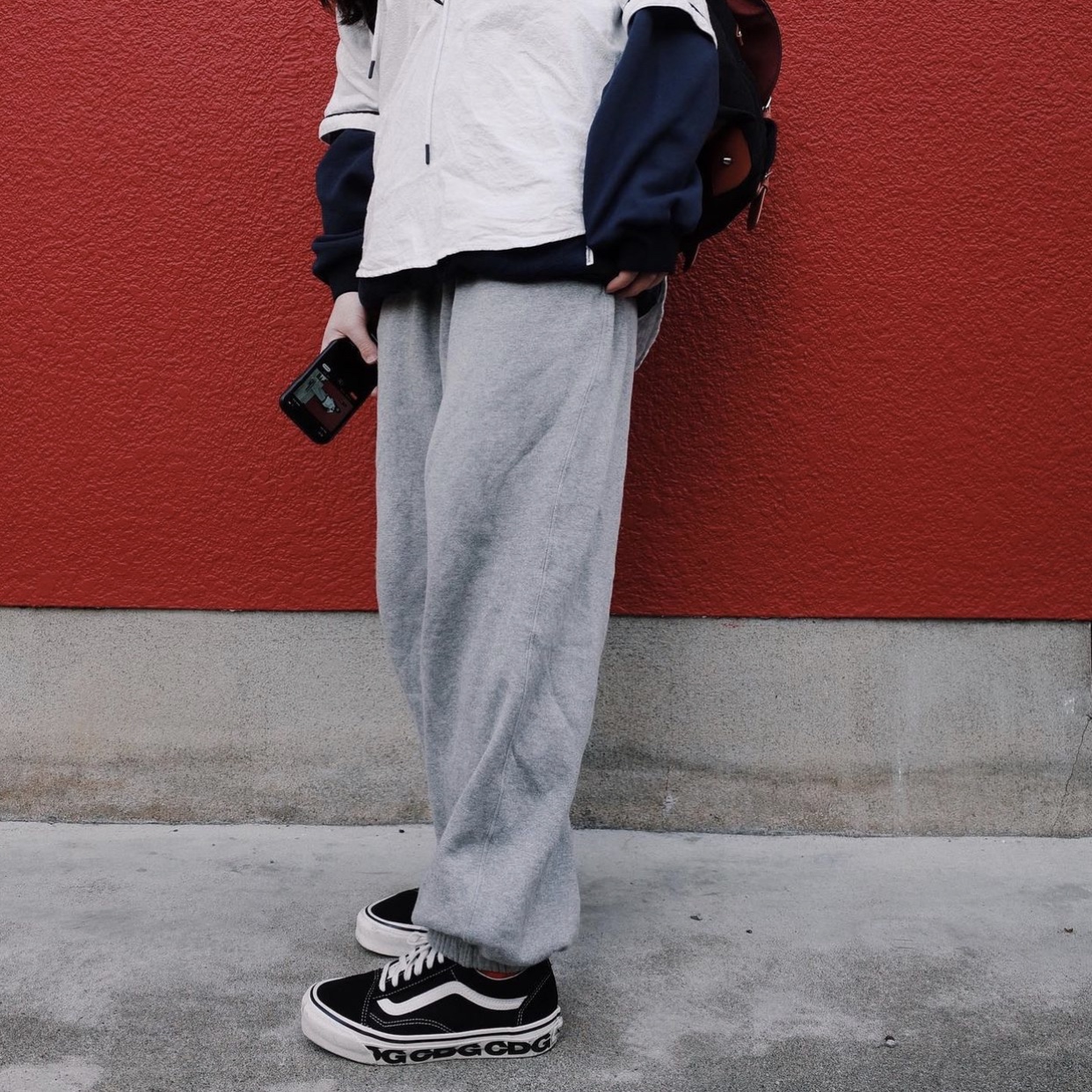 Vans Vault x CDG OG Old Skool LX Side Wall 착용 스타일 - 5