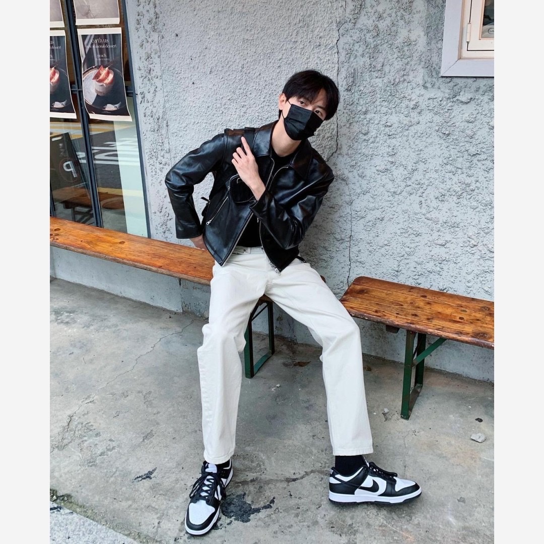 Nike Dunk Low Retro Black, (W) Nike Dunk Low Black 착용 스타일 - 2