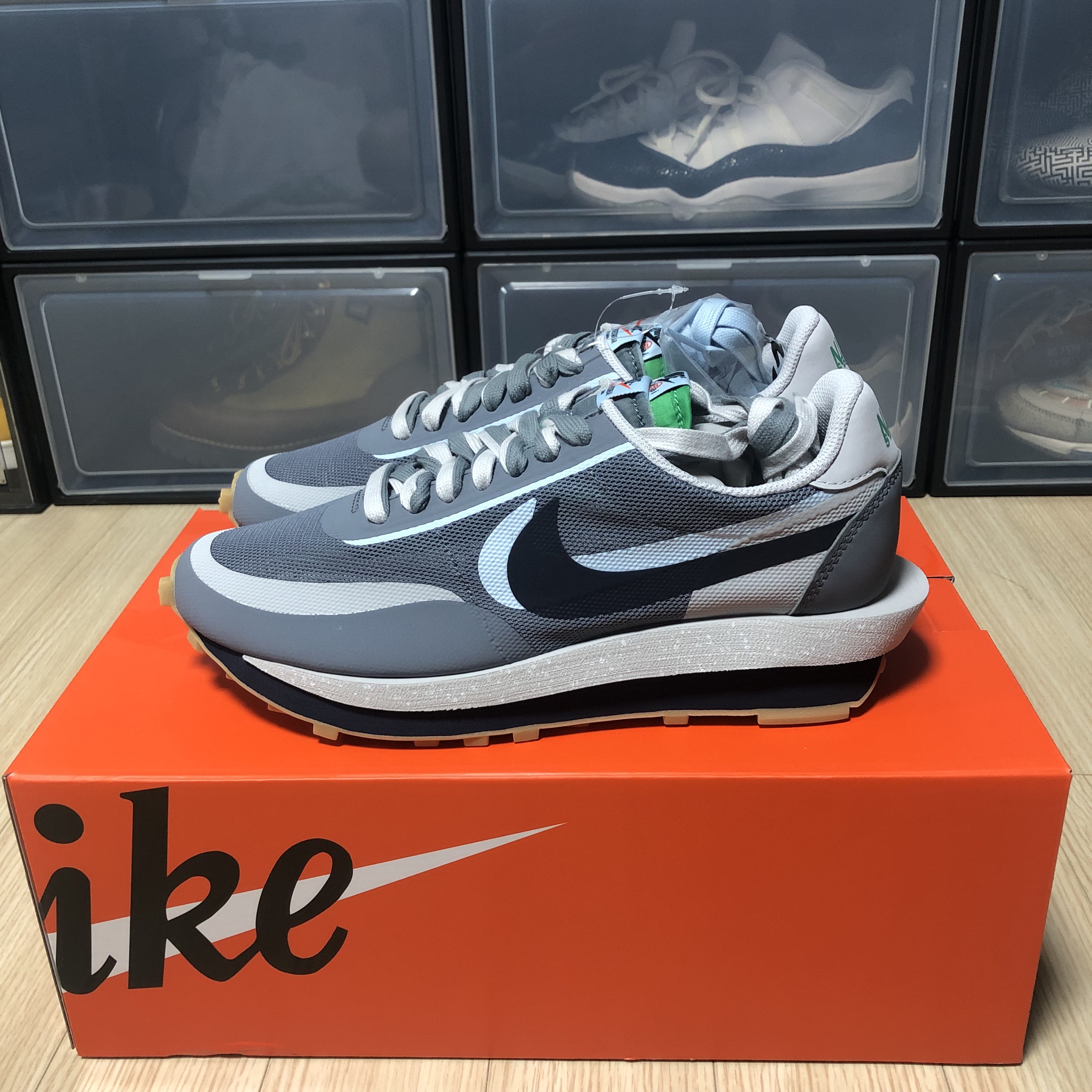 Nike x Sacai x Clot LDWaffle Cool Grey 착용 스타일 - 1
