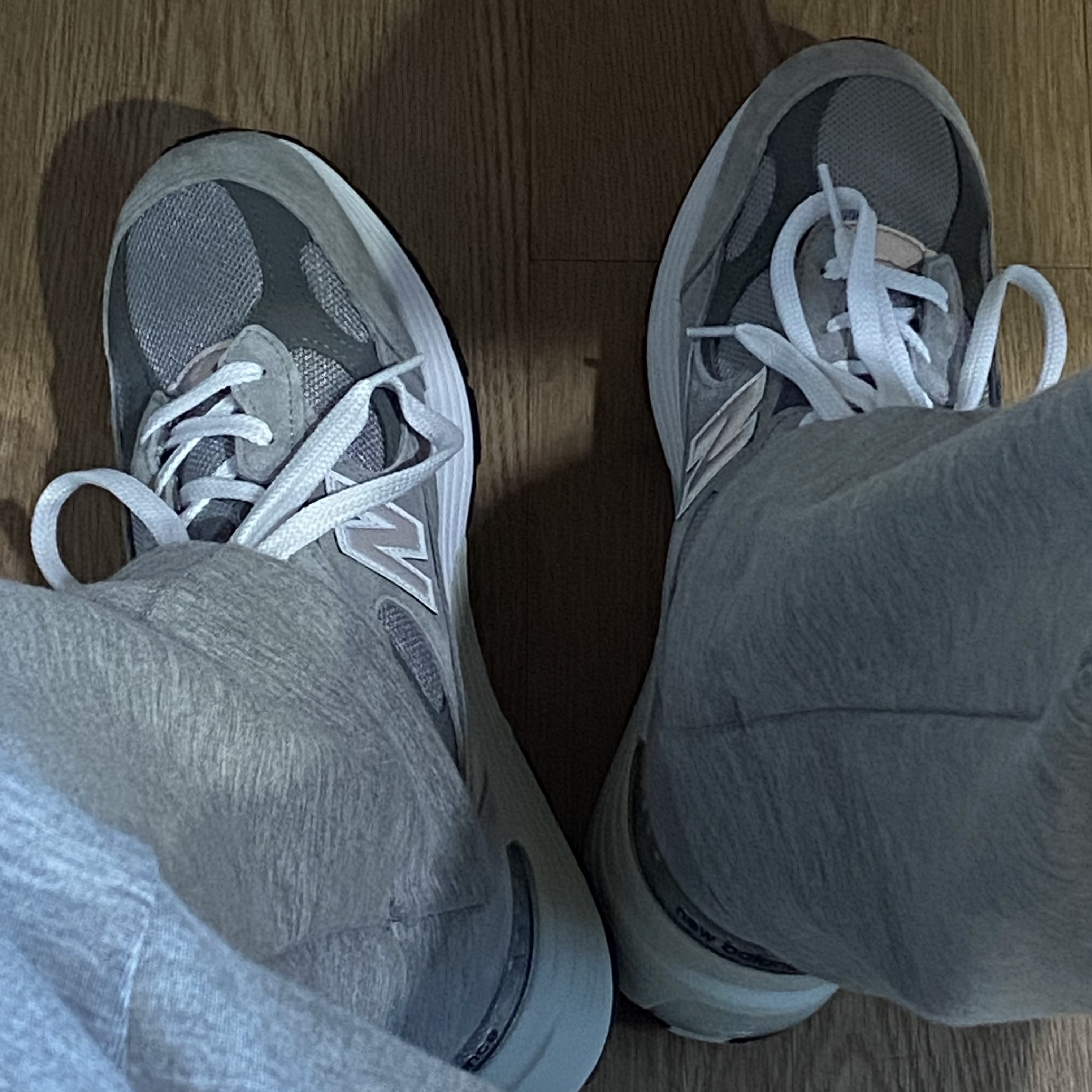 New Balance 992 Made in USA Grey - D Standard 착용 스타일 - 1