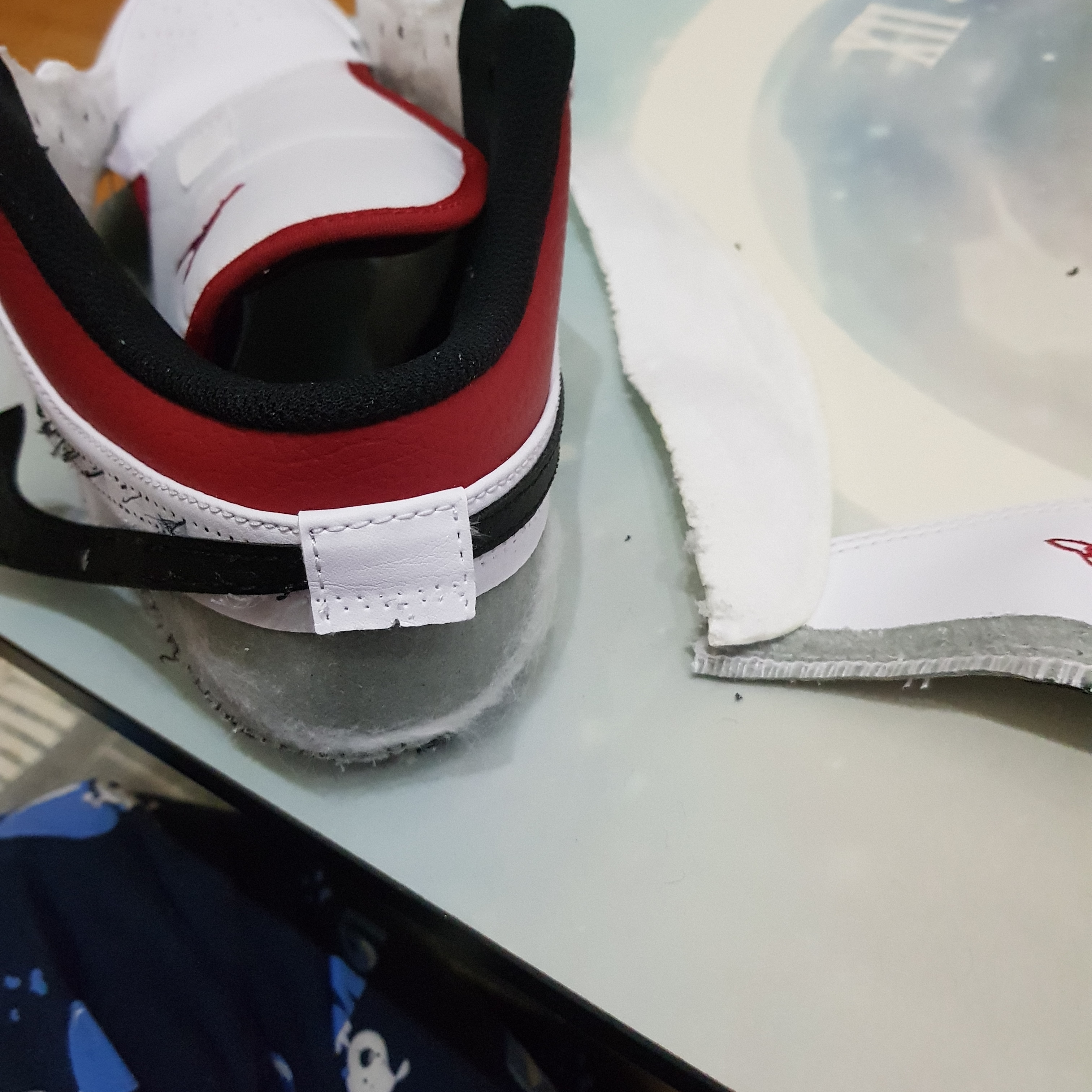 Jordan 1 Low White Red Black, (GS) Jordan 1 Low White Red Black 착용 스타일 - 2