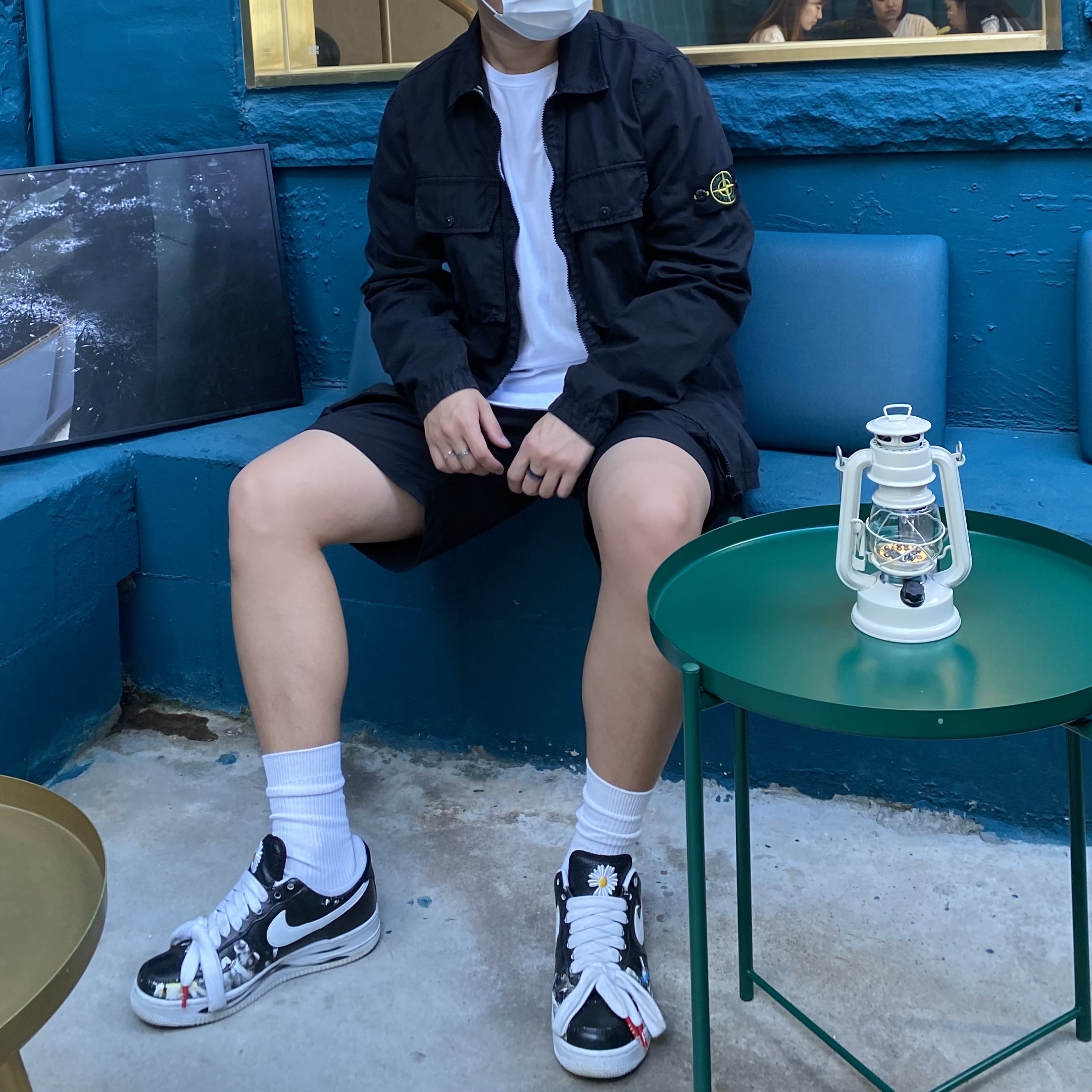 Stone Island 113WN T.CO+OLD Overshirt Black - 21FW, Nike x Peaceminusone Air Force 1 Low Para-Noise 착용 스타일