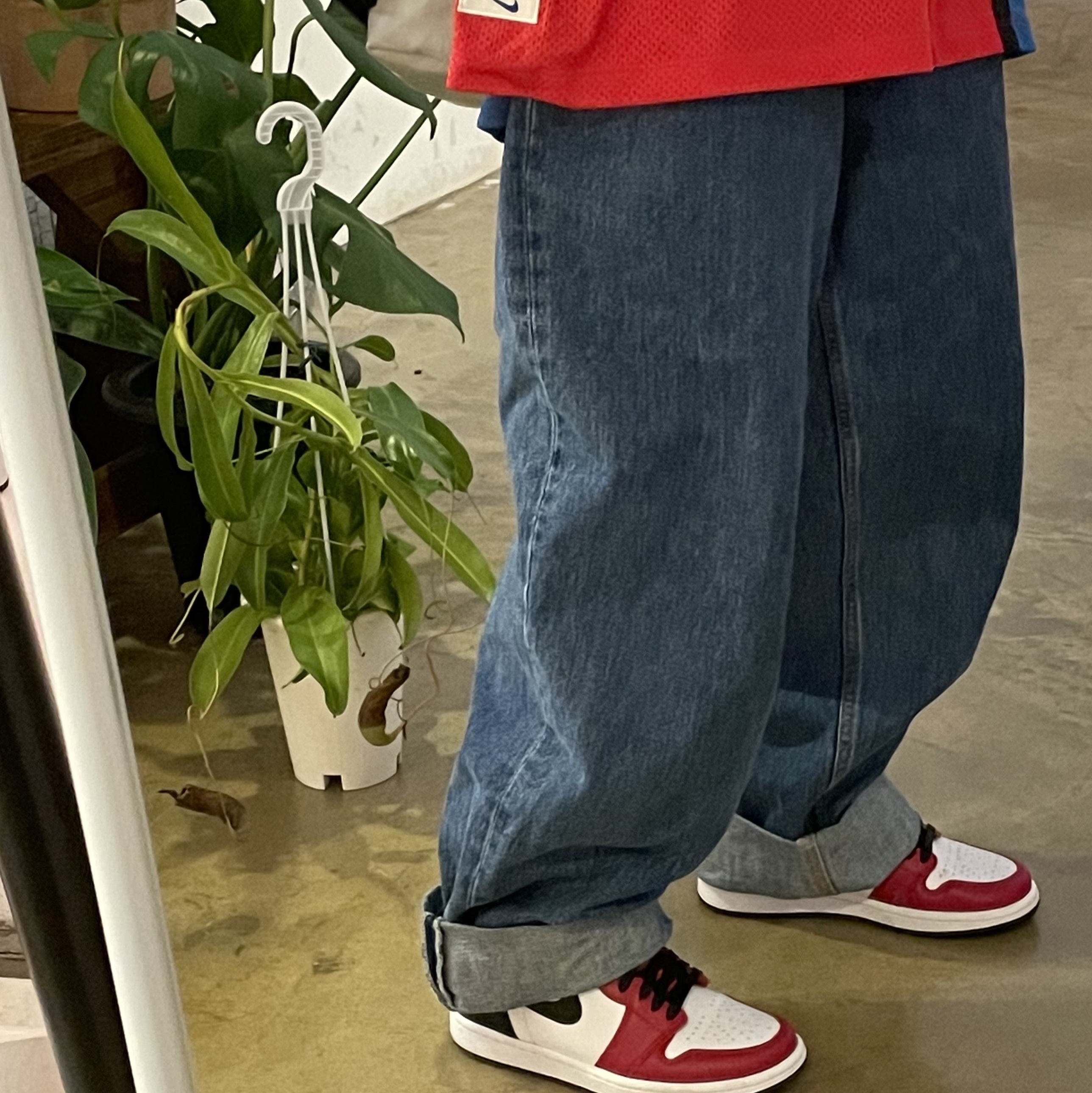 Nike x Undercover NRG Long Sleeve Shooting Top Red Black - Asia, (W) Jordan 1 Retro High Satin Red 착용 스타일 - 2