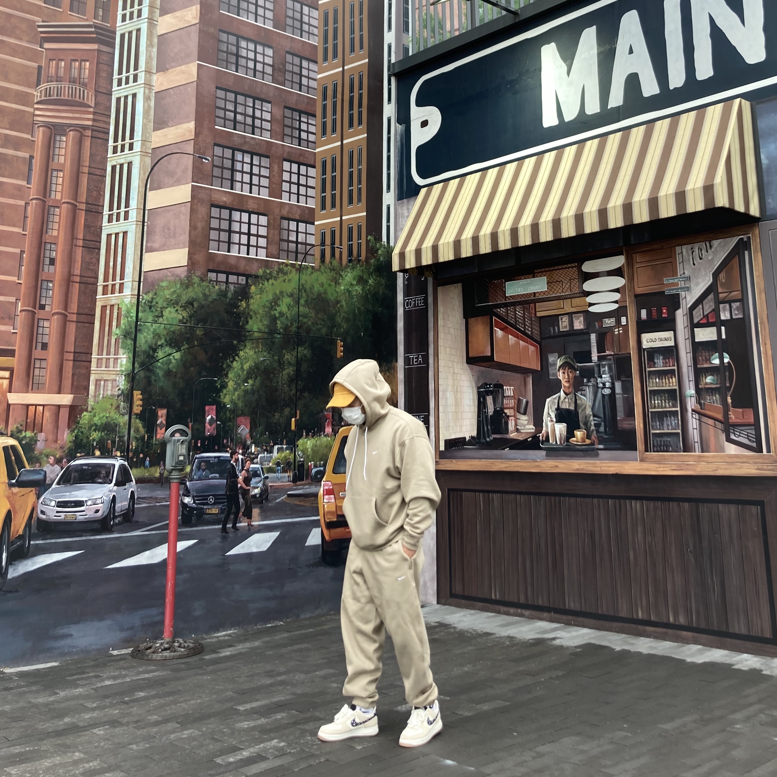 Nike NRG Solo Swoosh Fleece Pants Khaki - US/EU, Nike NRG Solo Swoosh Fleece Hoodie Khaki - US/EU 착용 스타일
