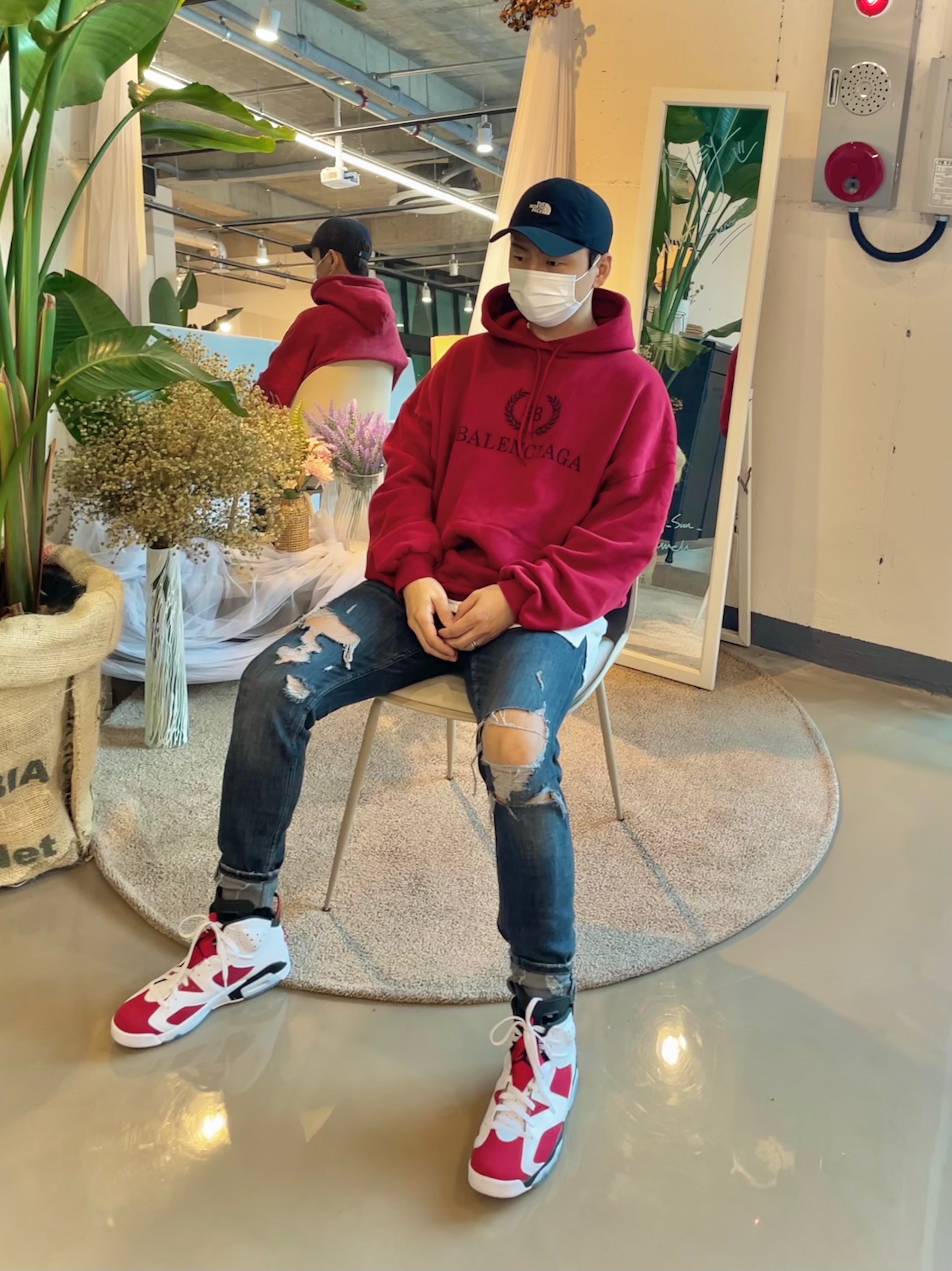 Jordan 6 Retro Carmine 2021 착용 스타일