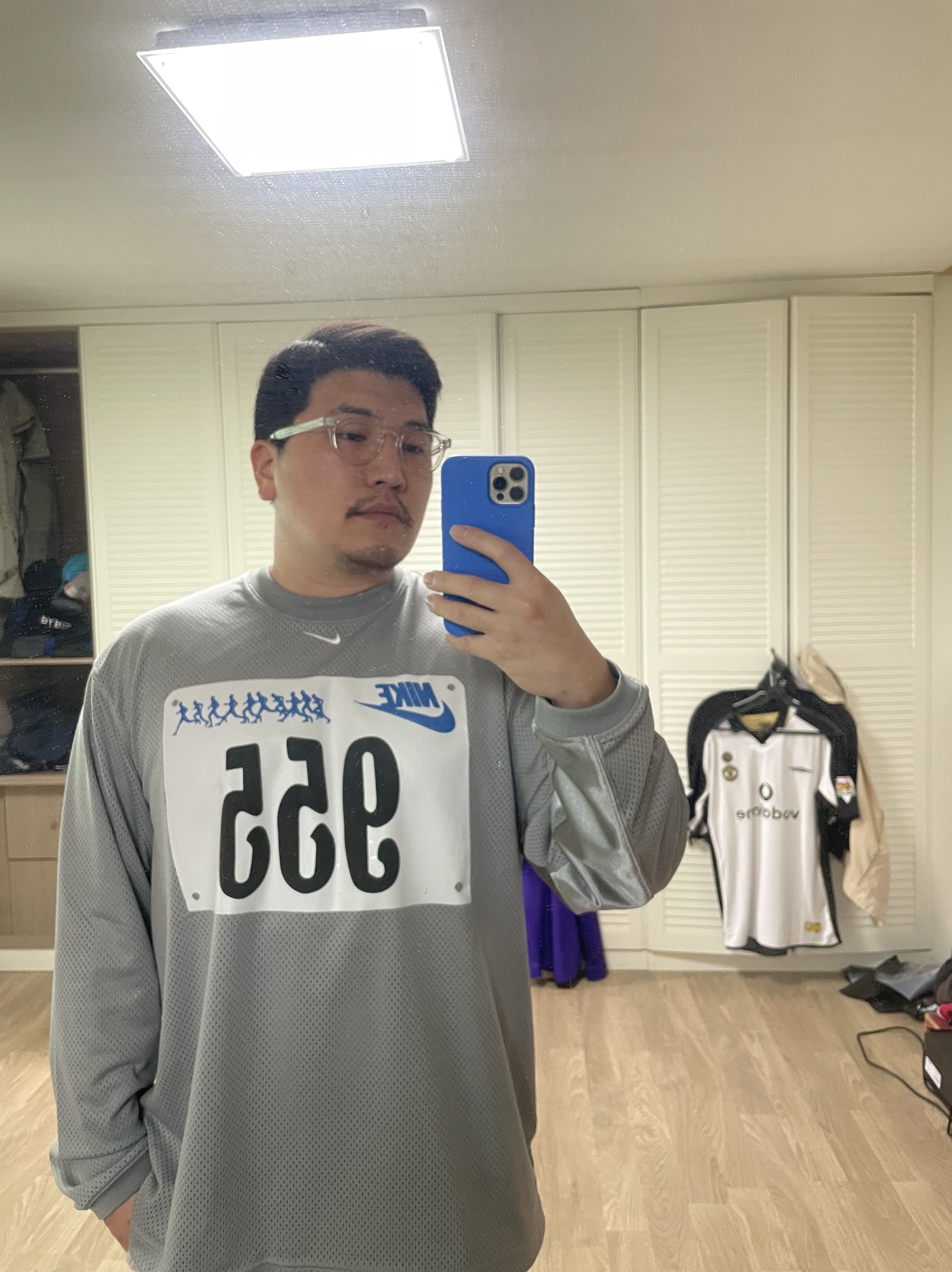 Nike x Cactus Plant Flea Market L/S Jersey Grey - US/EU, Nike x Sacai Blazer Low Iron Grey 착용 스타일 - 1