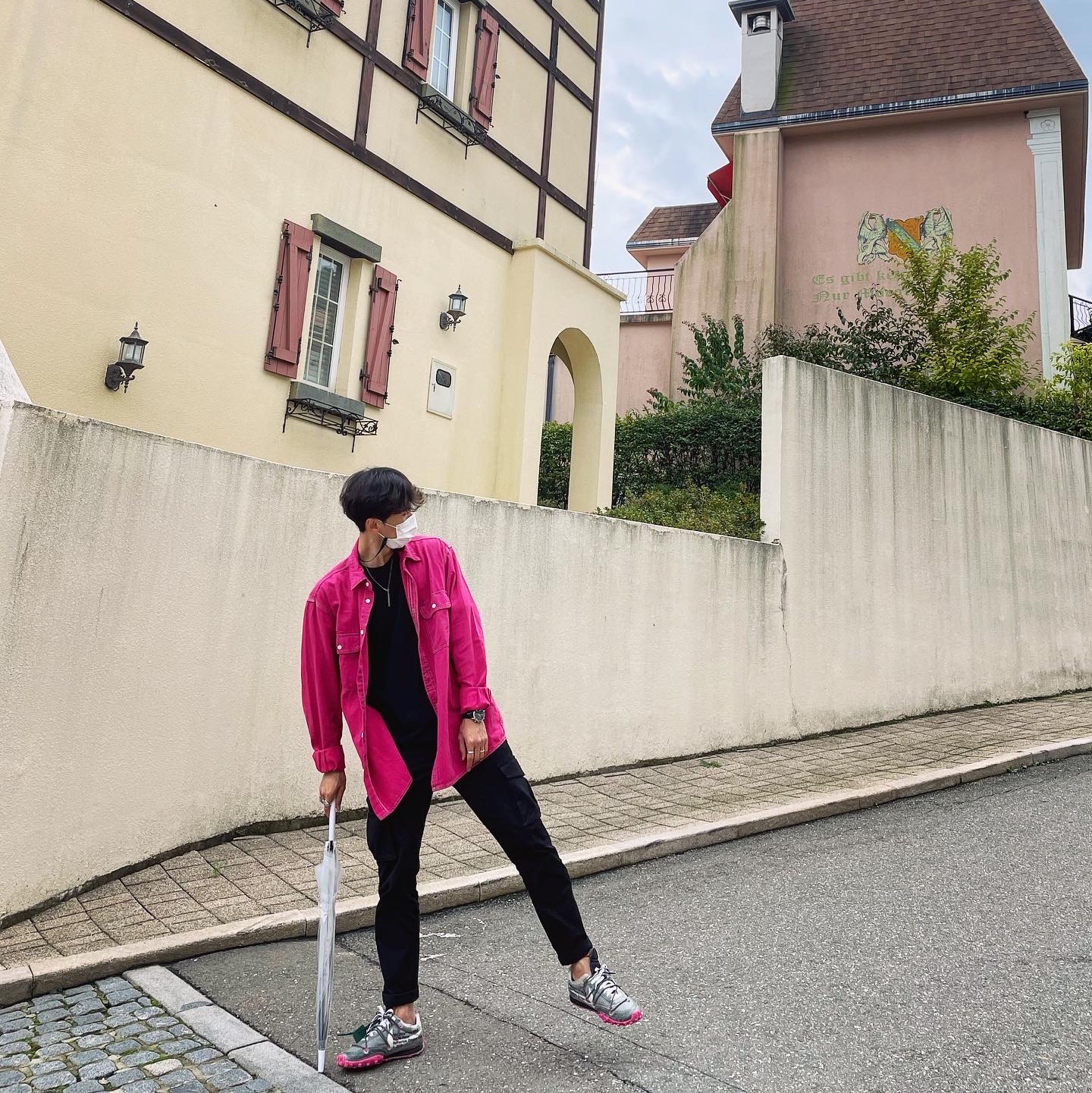 (W) Nike x Off-White Waffle Racer Black 착용 스타일 - 1