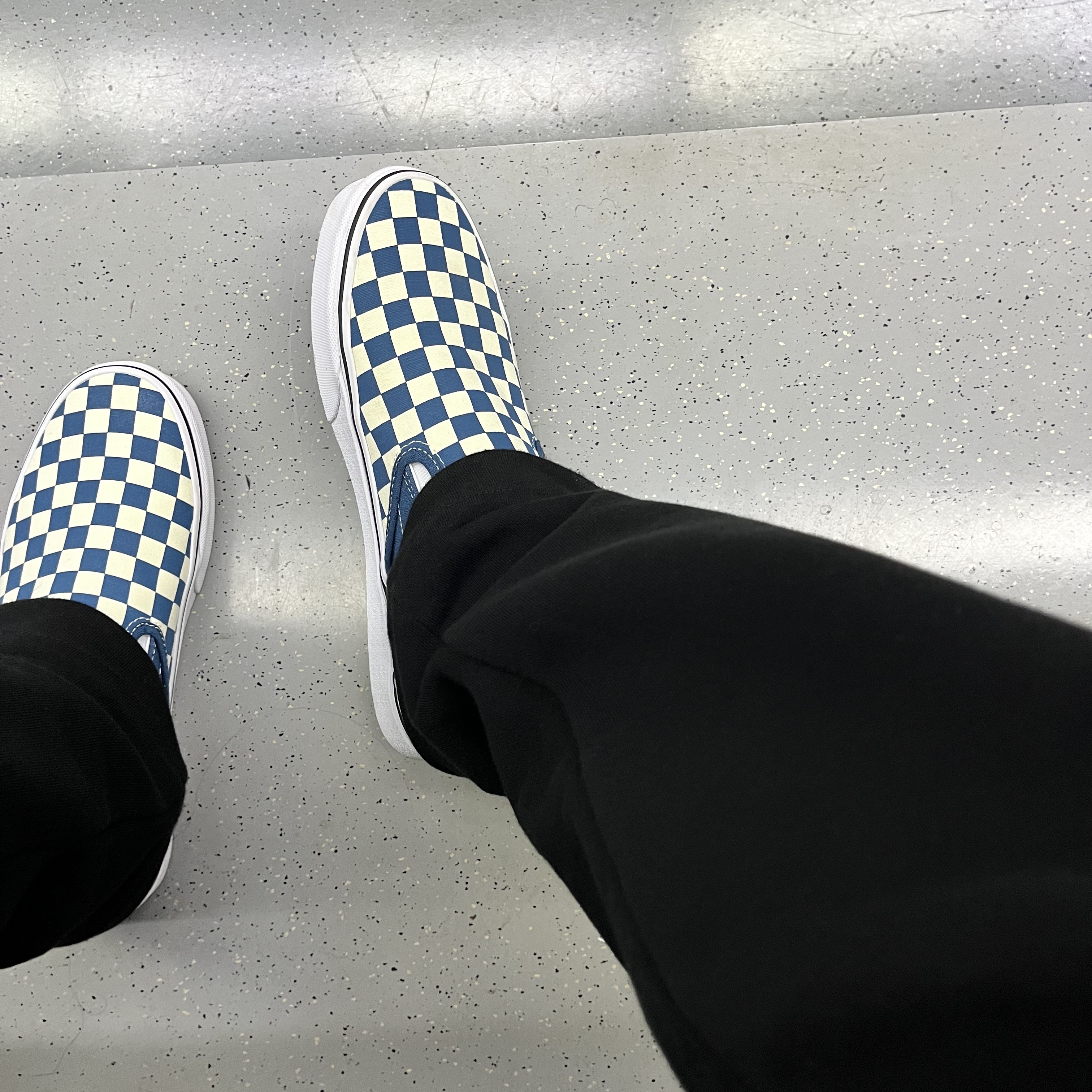 Vans Slip-On Checkerboard 착용 스타일 - 2