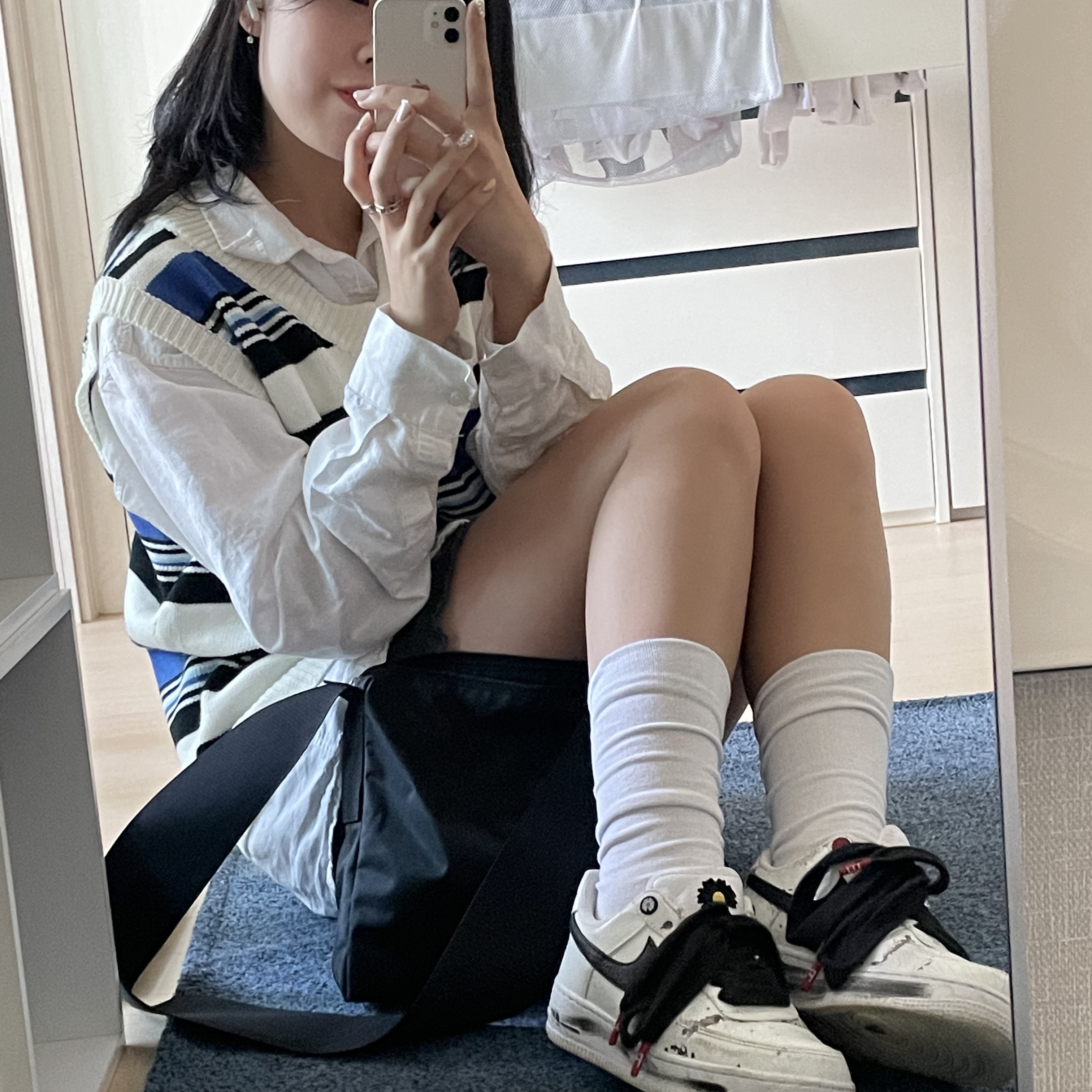 Nike x Peaceminusone Air Force 1 Low Para-Noise 2.0 착용 스타일