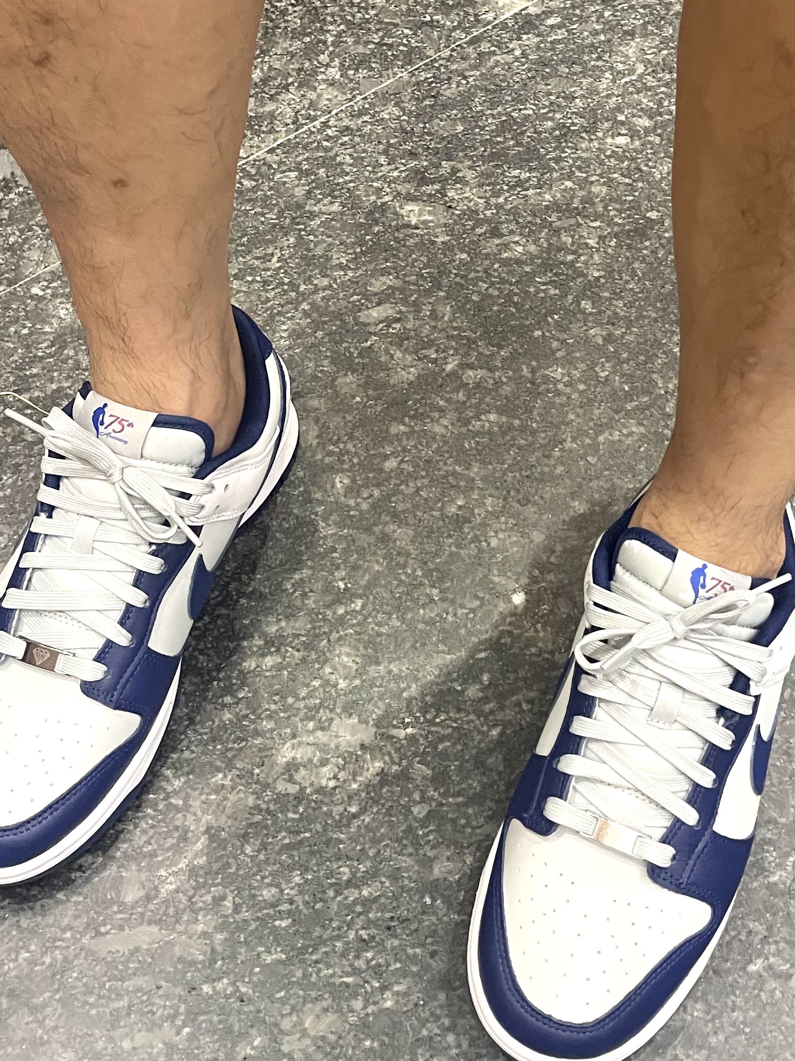 Jordan 1 x Travis Scott x Fragment Retro Low OG SP Military Blue, Nike x NBA Dunk Low Retro EMB Nets 착용 스타일 - 3