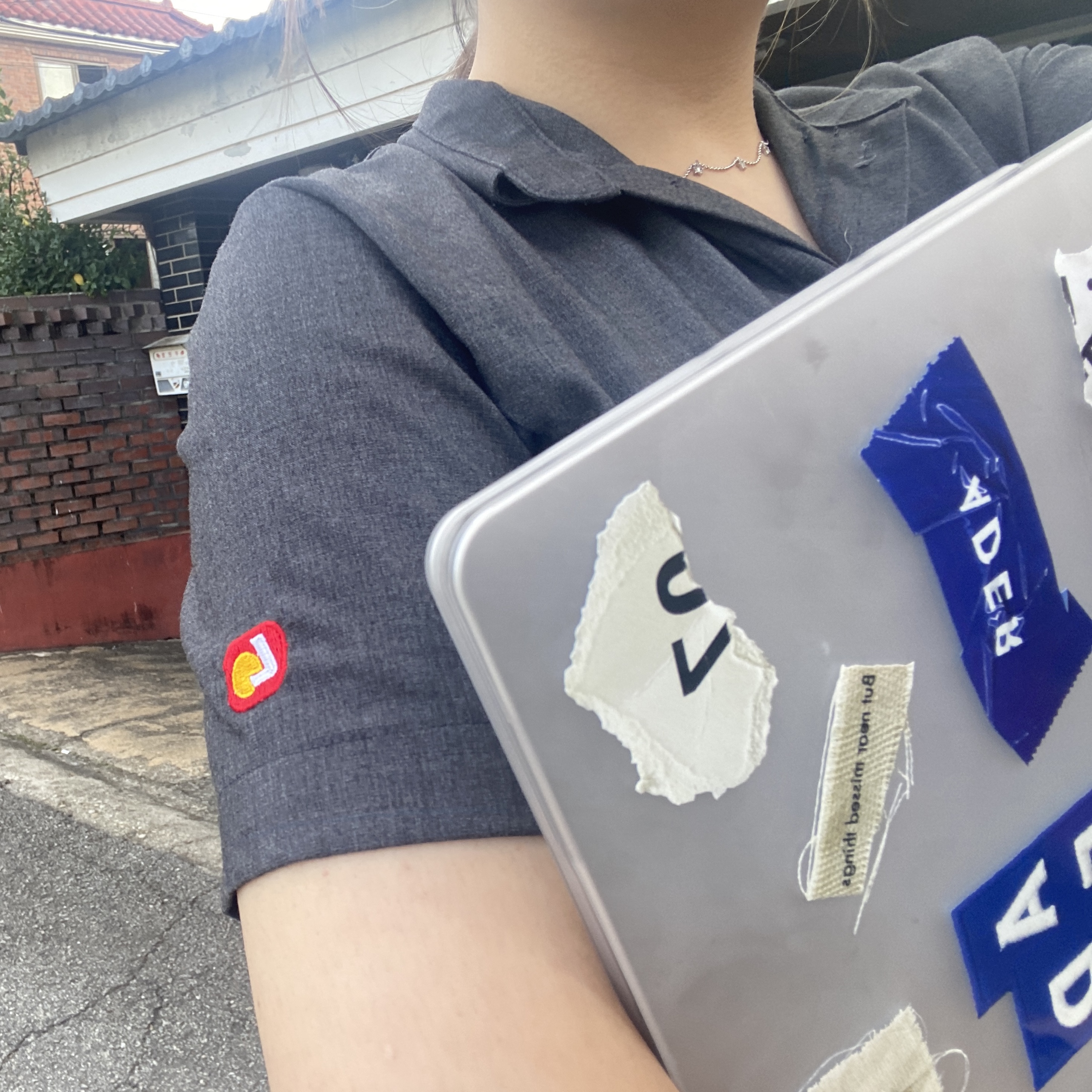 Casetify x Ader Error Sticker MacBook Case 착용 스타일