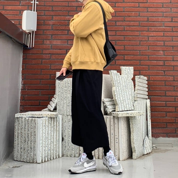 Nike x Sacai x Fragment LDWaffle Light Smoke Grey 착용 스타일