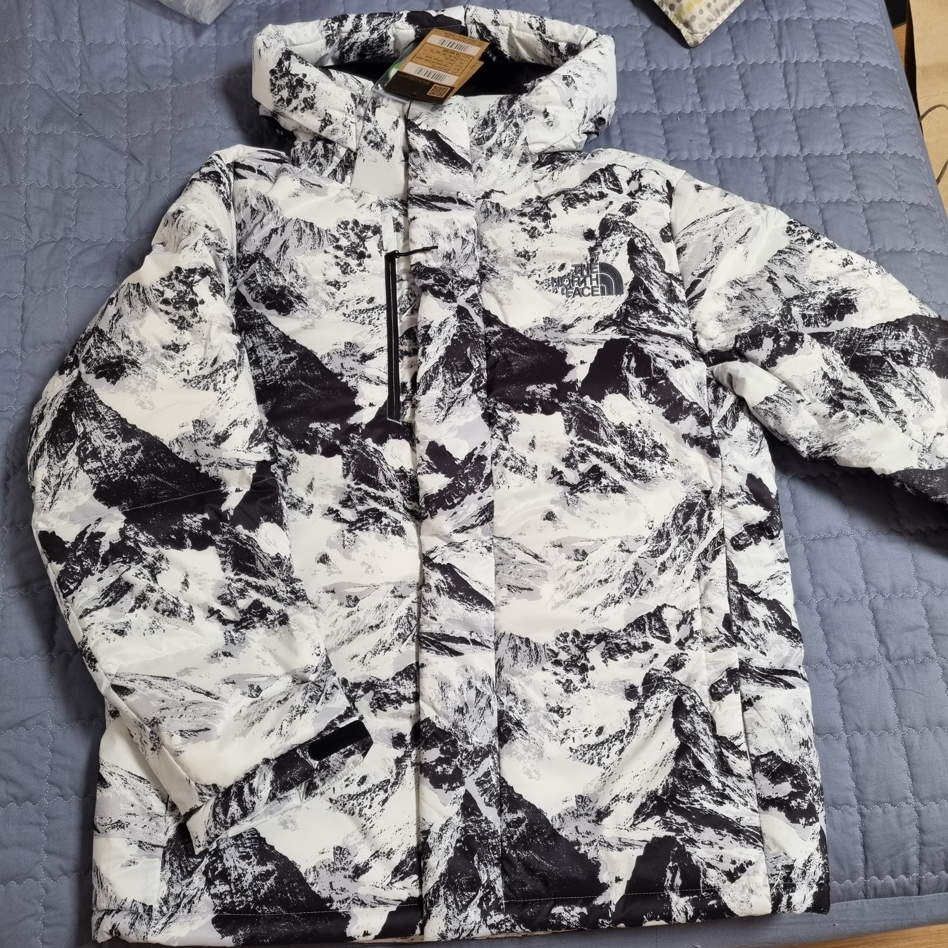 The North Face Challenge Air Down Jacket Gray 착용 스타일