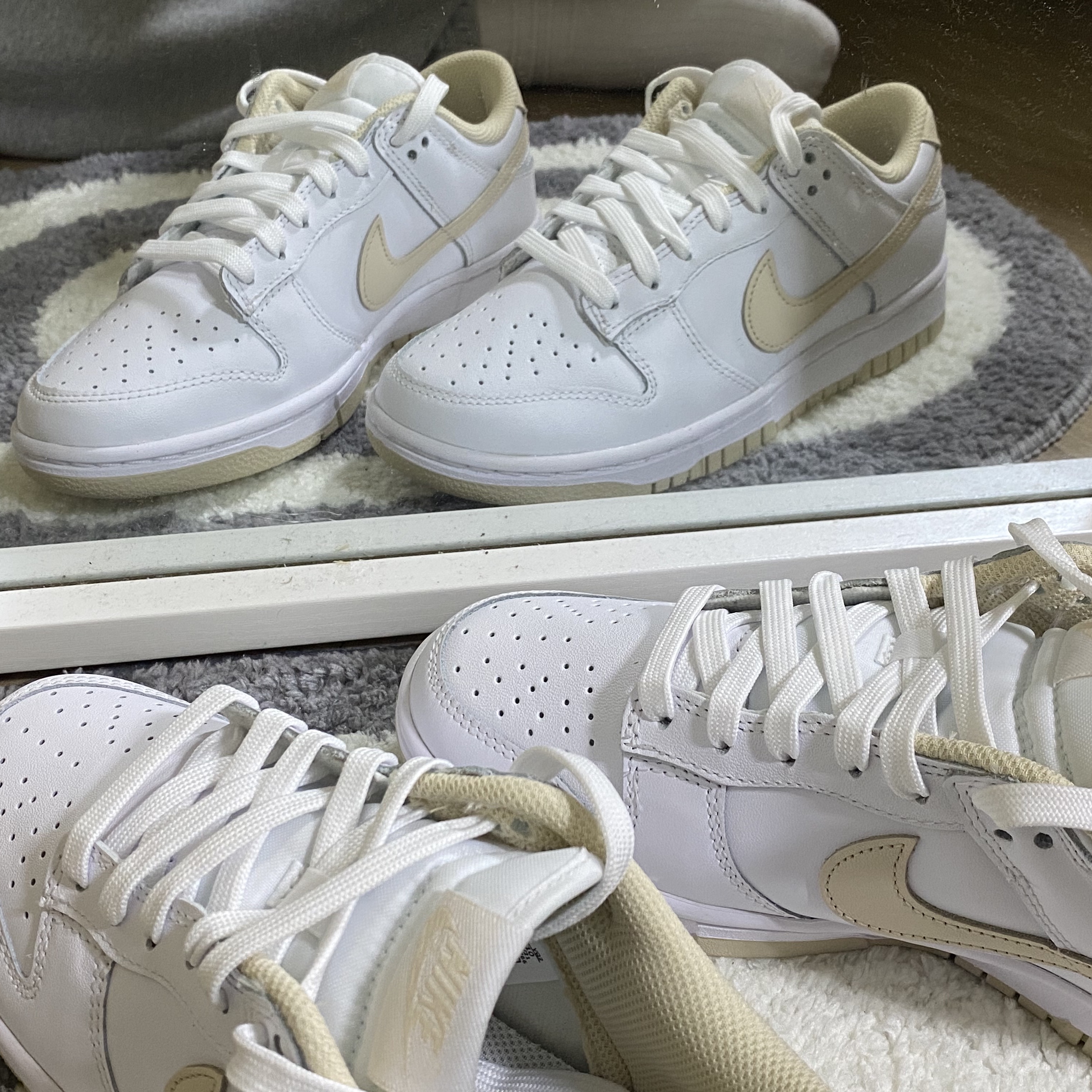 (W) Nike Dunk Low Pearl White 착용 스타일