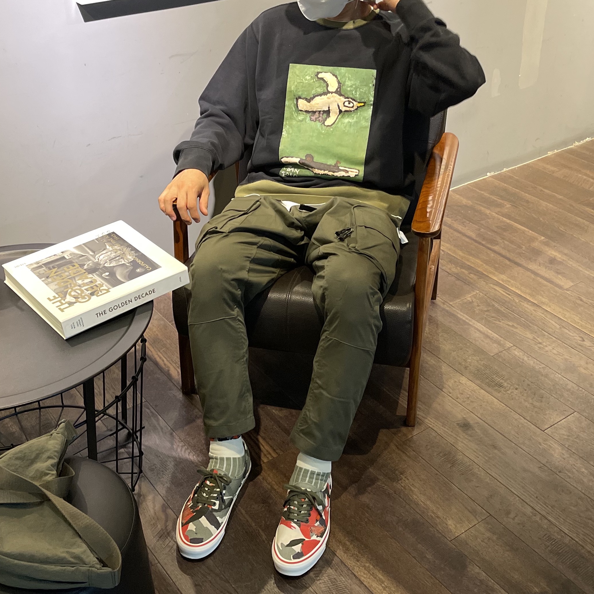 Vans Vault x Nigel Cabourn OG Authentic LX Army Green Camo, Nike ACG Cargo Pants Cargo Khaki - US/EU 착용 스타일 - 3