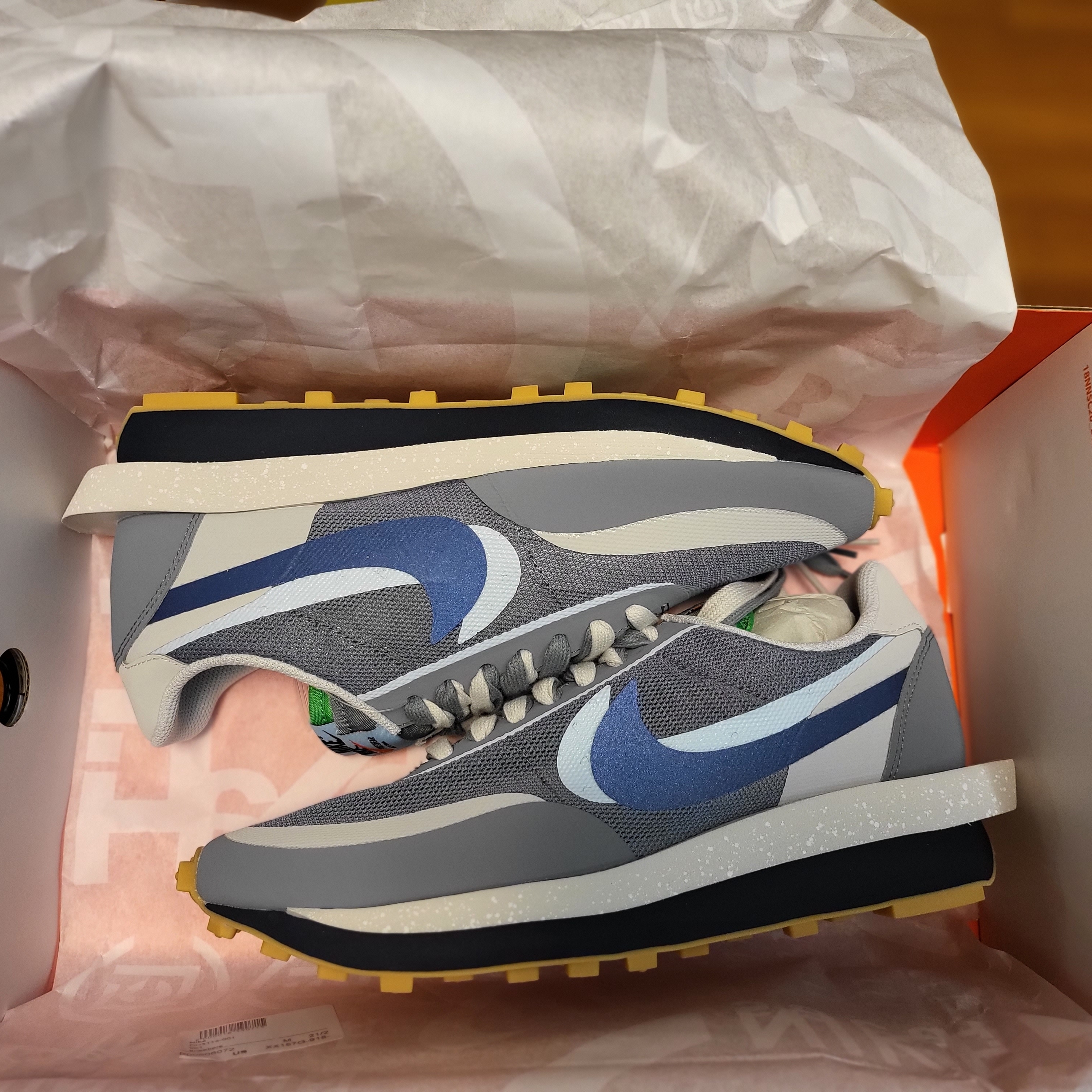 Nike x Sacai x Clot LDWaffle Cool Grey 착용 스타일 - 1