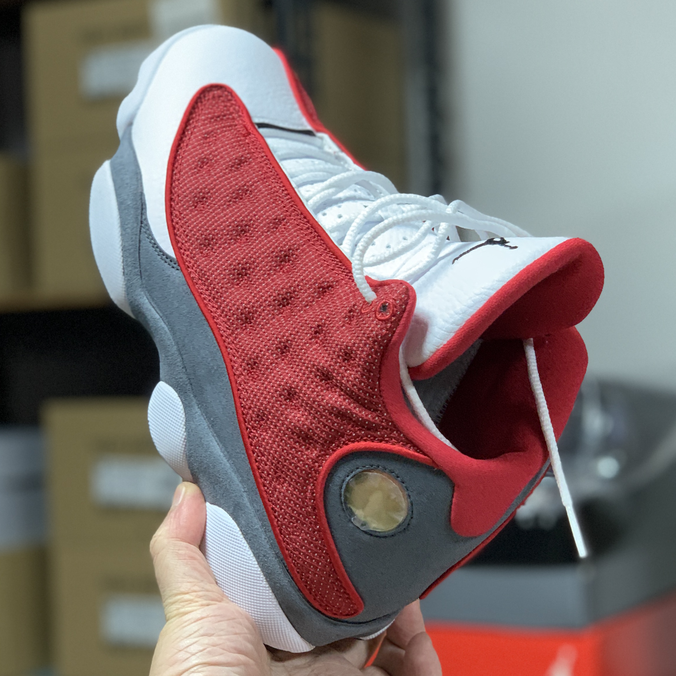 Jordan 13 Retro Gym Red Flint Grey 착용 스타일 - 2