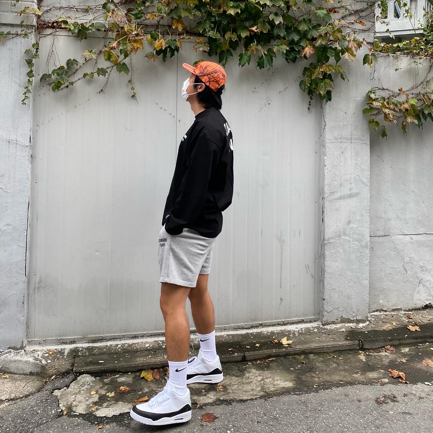 Jordan 3 x Fragment Retro SP White Black 착용 스타일 - 2