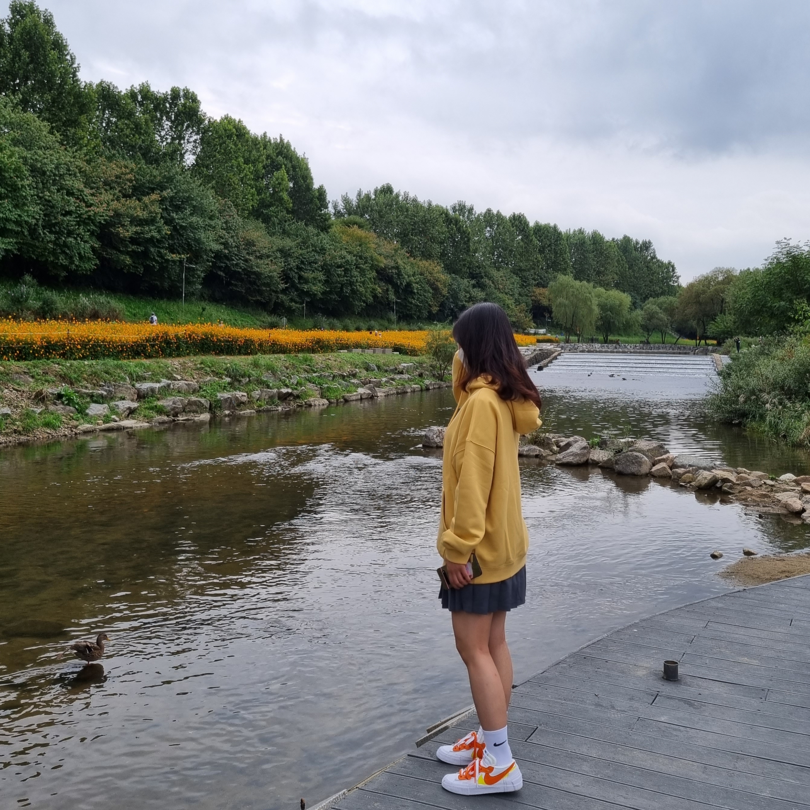 Nike x Sacai Blazer Low Magma Orange 착용 스타일