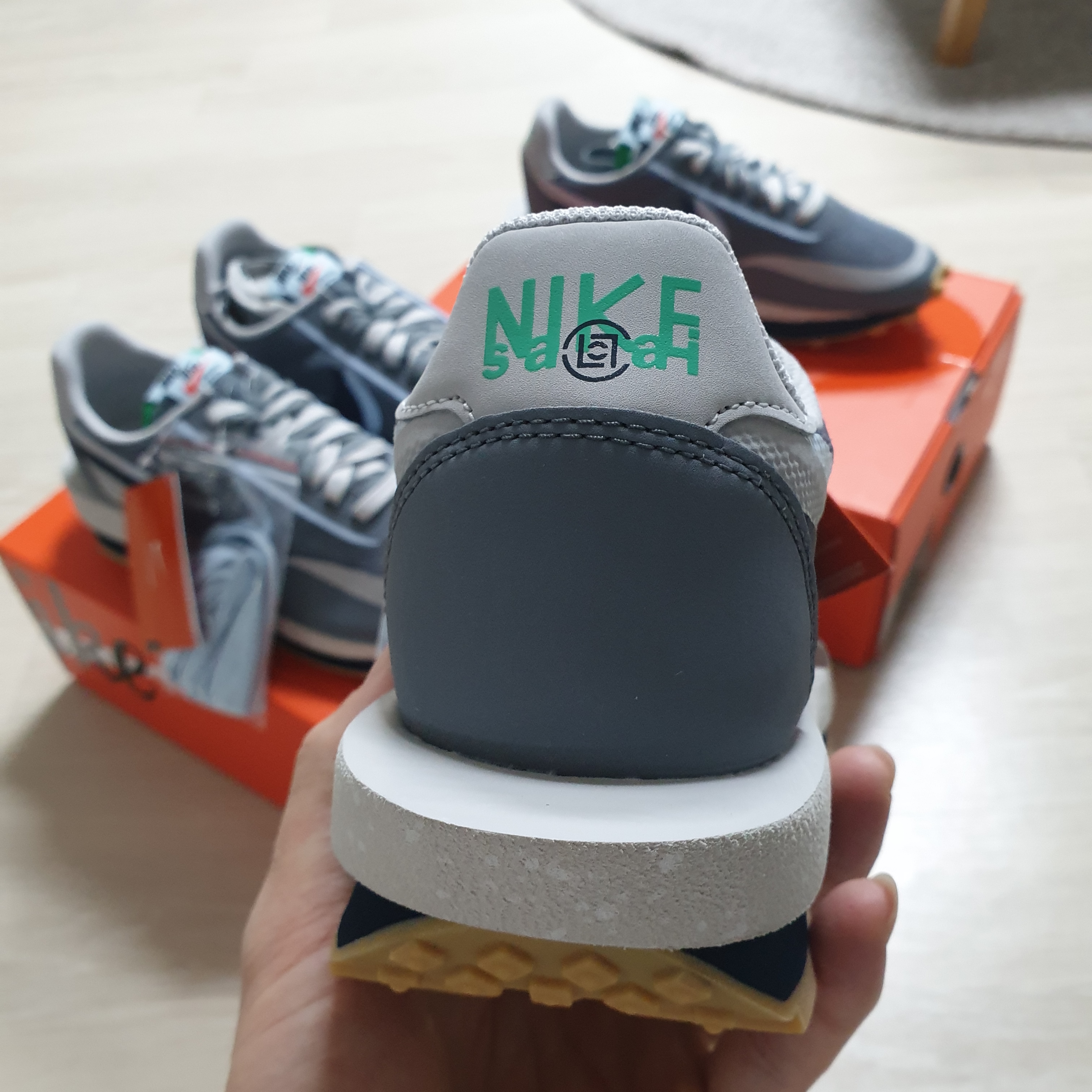 Nike x Sacai x Clot LDWaffle Cool Grey 착용 스타일