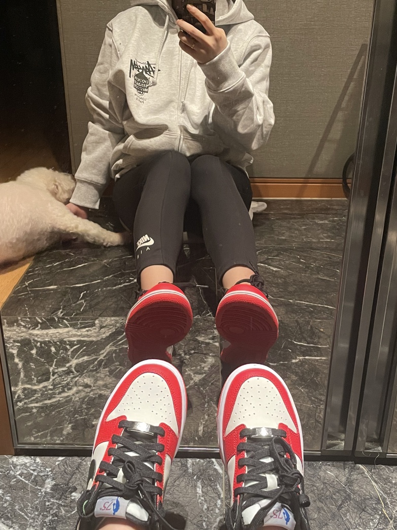 Stussy DSM World Tour Zip Hoodie Ash Heather 2021, (GS) Nike x NBA Dunk Low Black and Chile Red 착용 스타일 - 3