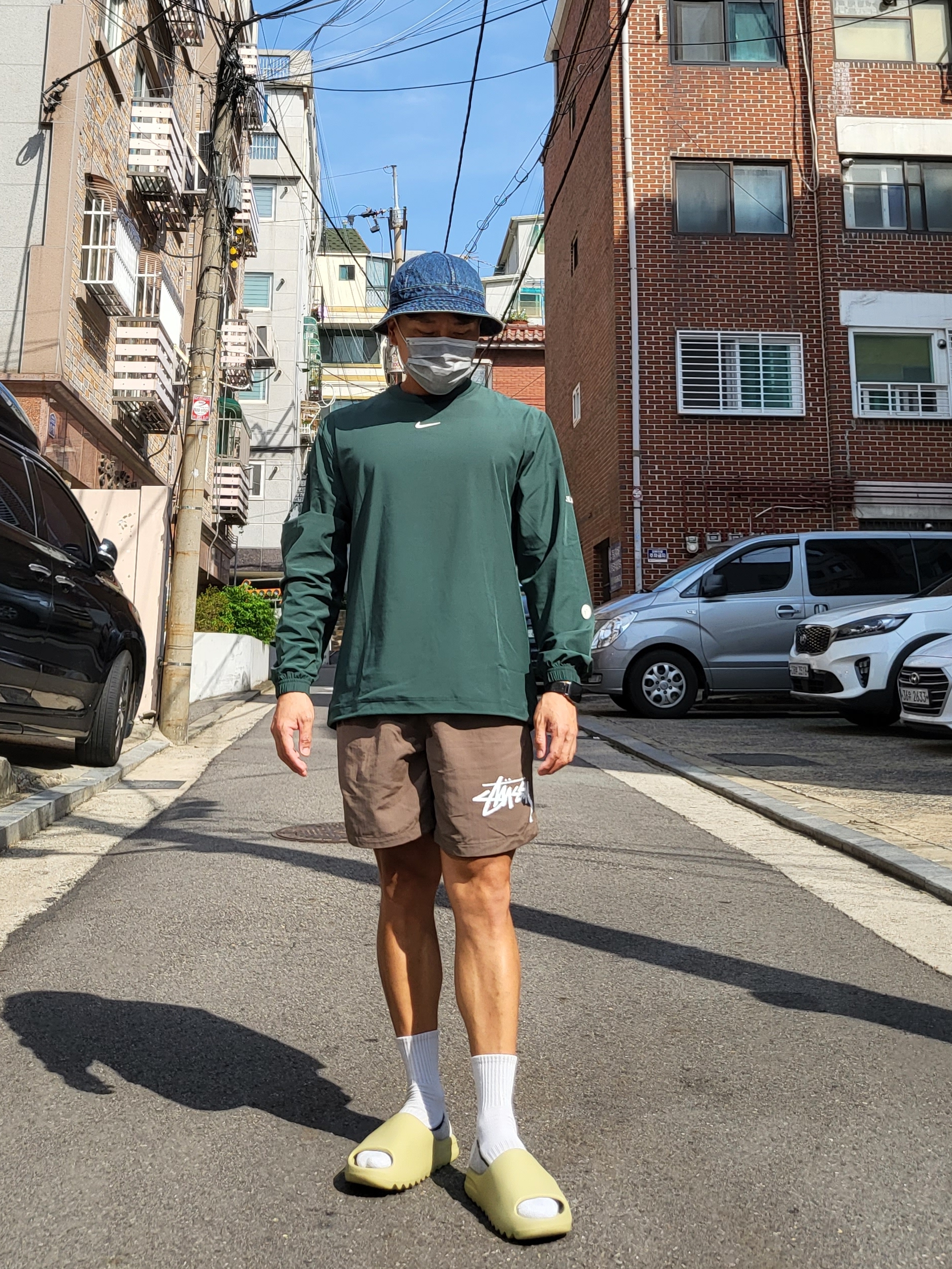 Nike x Drake Nocta Golf Crewneck Top Green - Asia, Stussy Big Stock Water Shorts Brown 착용 스타일 - 1