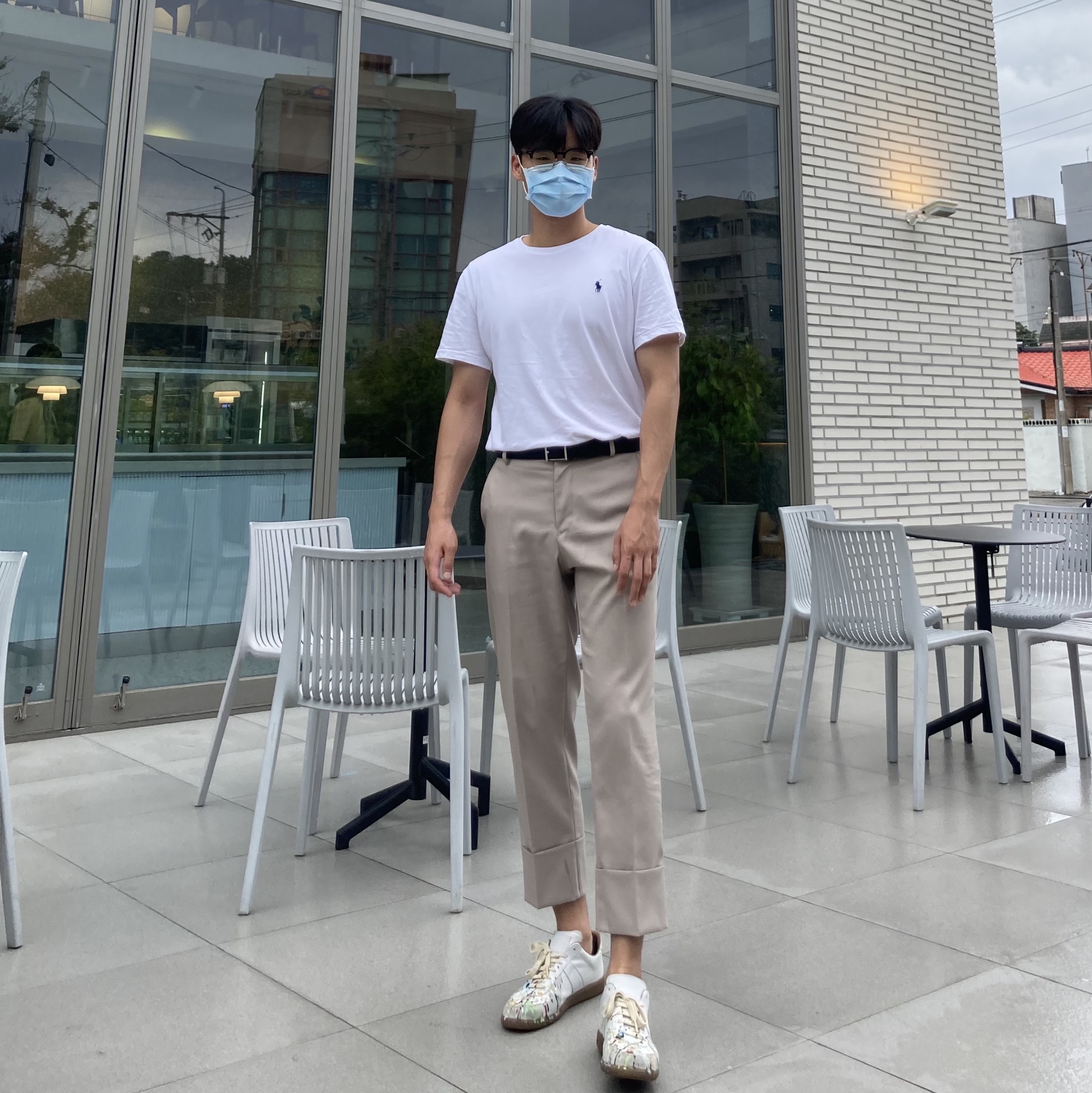 Maison Margiela Replica Paint Drop Sneakers 착용 스타일