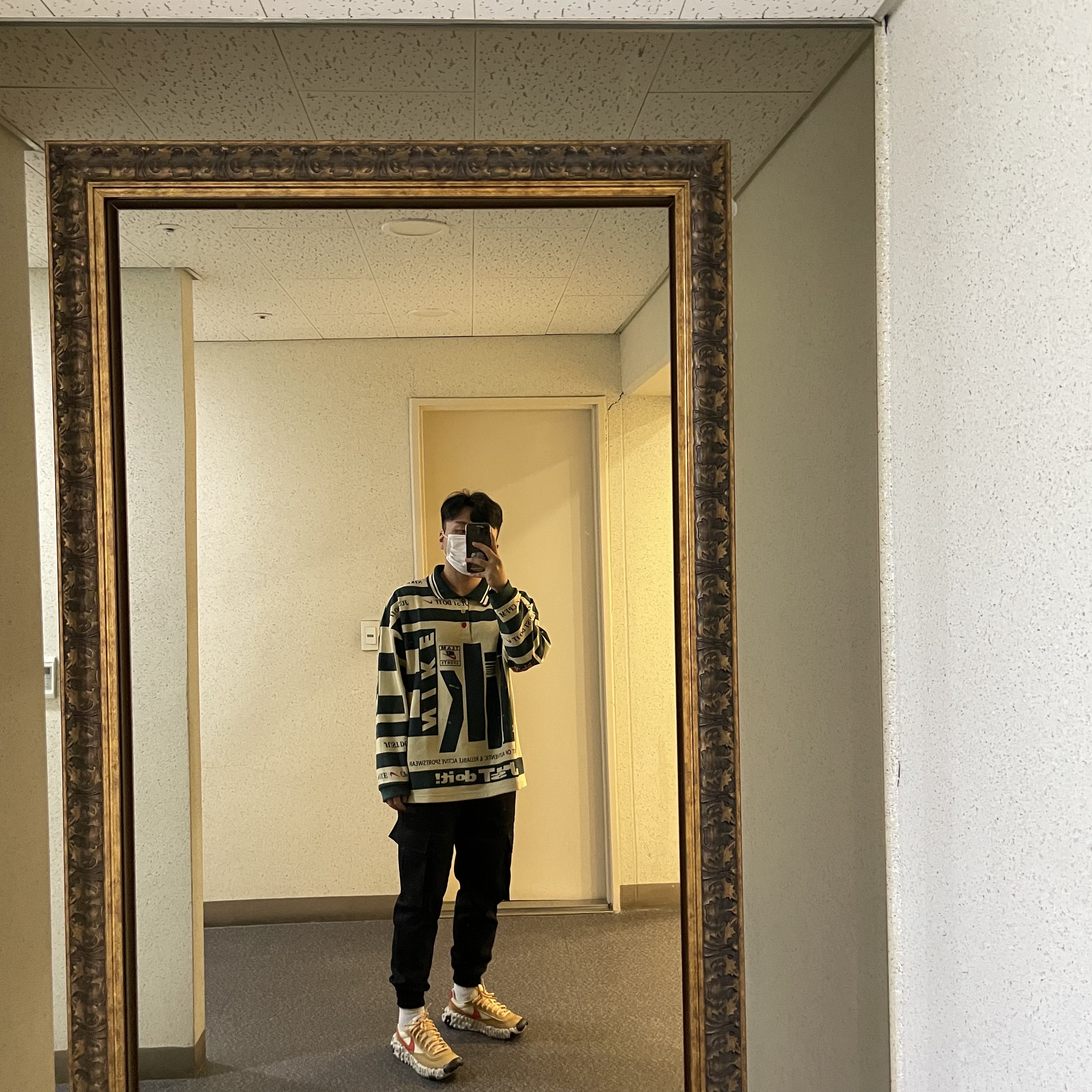Nike x Cactus Plant Flea Market Long Sleeve Polo Natural - Asia, Nike Overbreak SP Fossil 착용 스타일