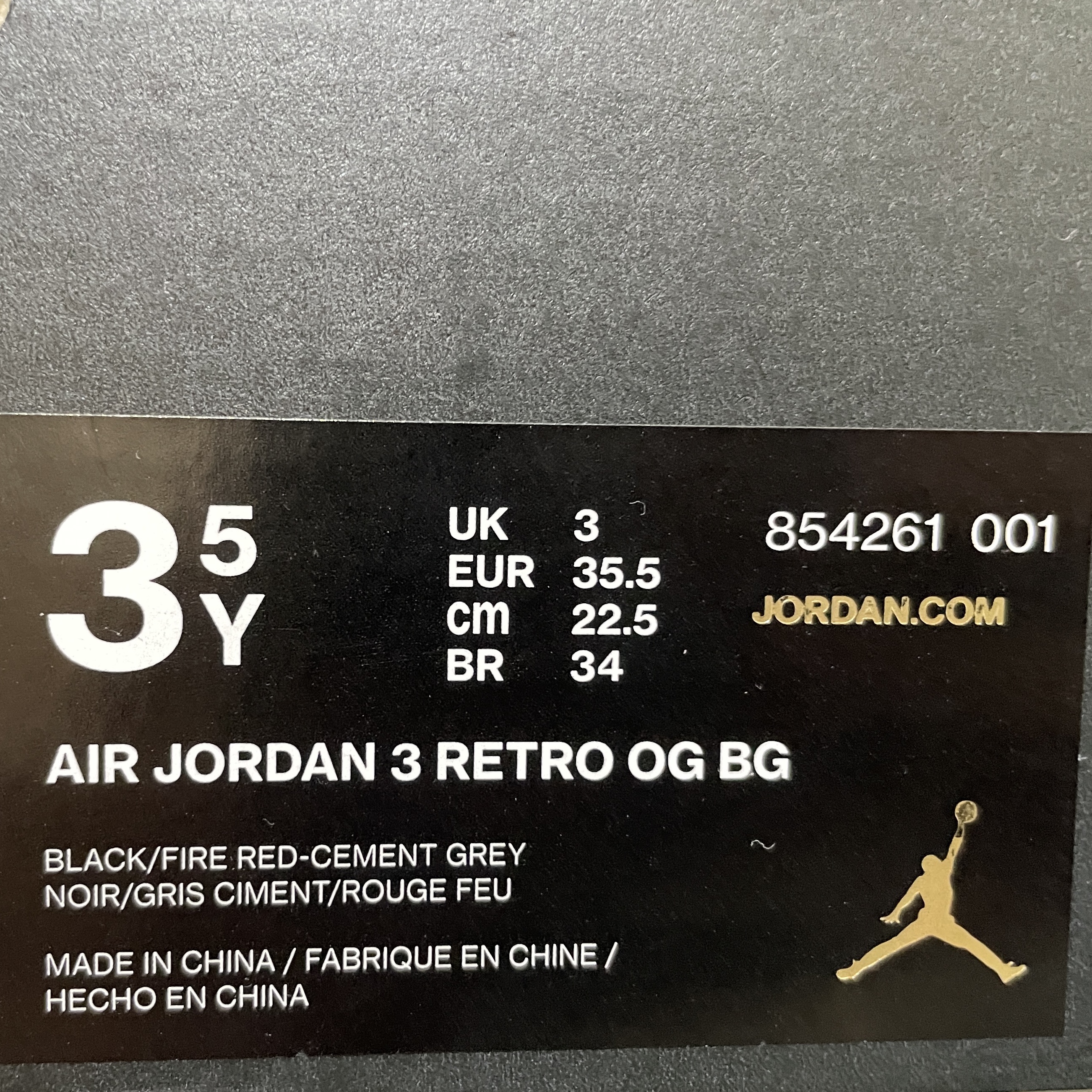 (GS) Jordan 3 Retro OG Black Cement 2018 착용 스타일 - 3