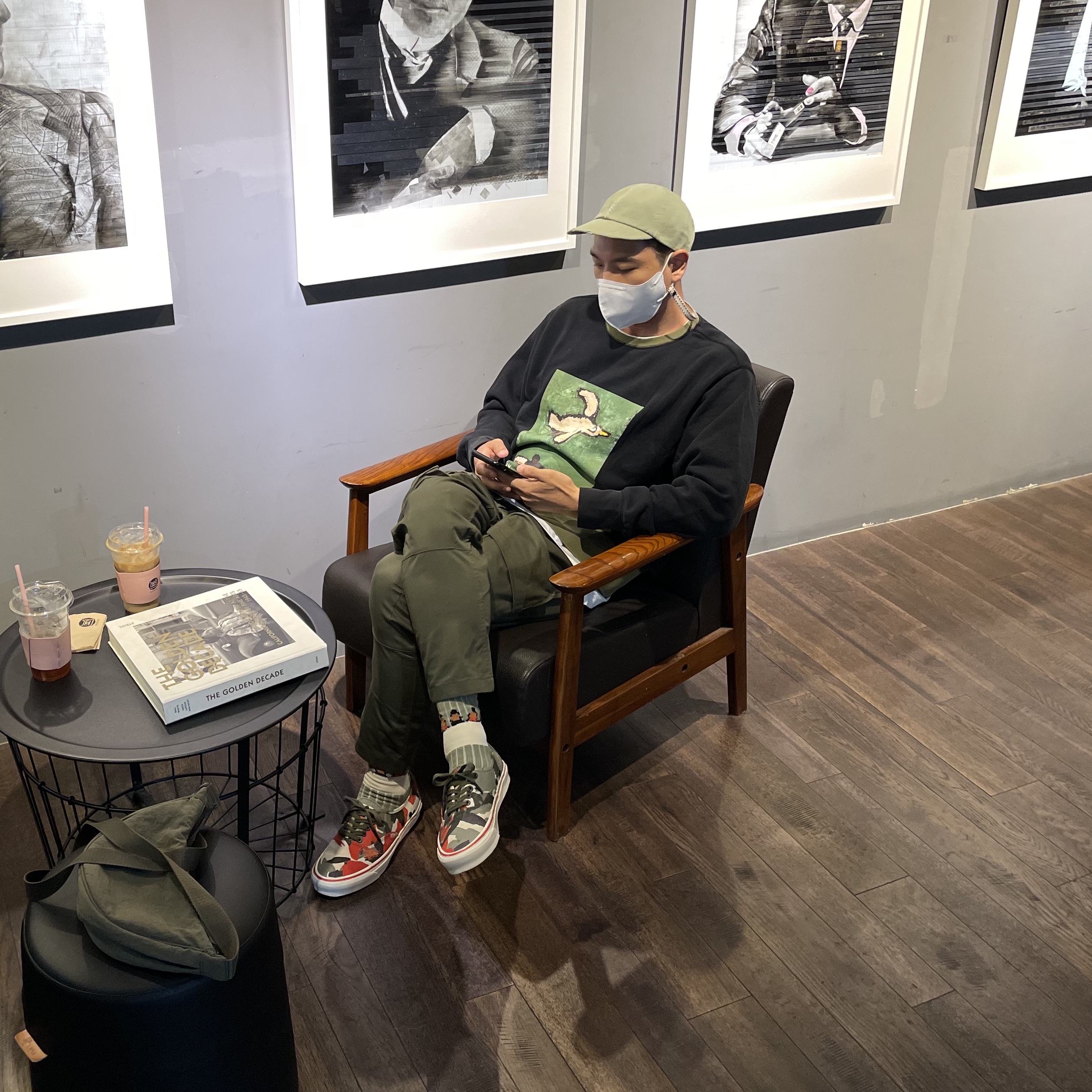 Vans Vault x Nigel Cabourn OG Authentic LX Army Green Camo, Nike ACG Cargo Pants Cargo Khaki - US/EU 착용 스타일 - 1