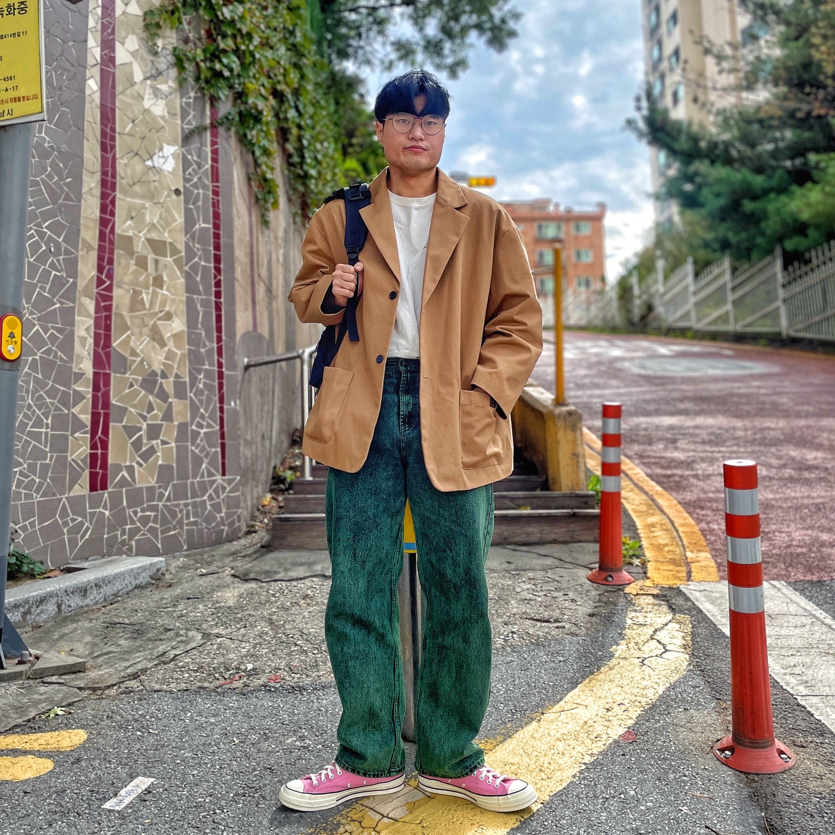 Converse Chuck Taylor All Star Ox Peony Pink 착용 스타일 - 1