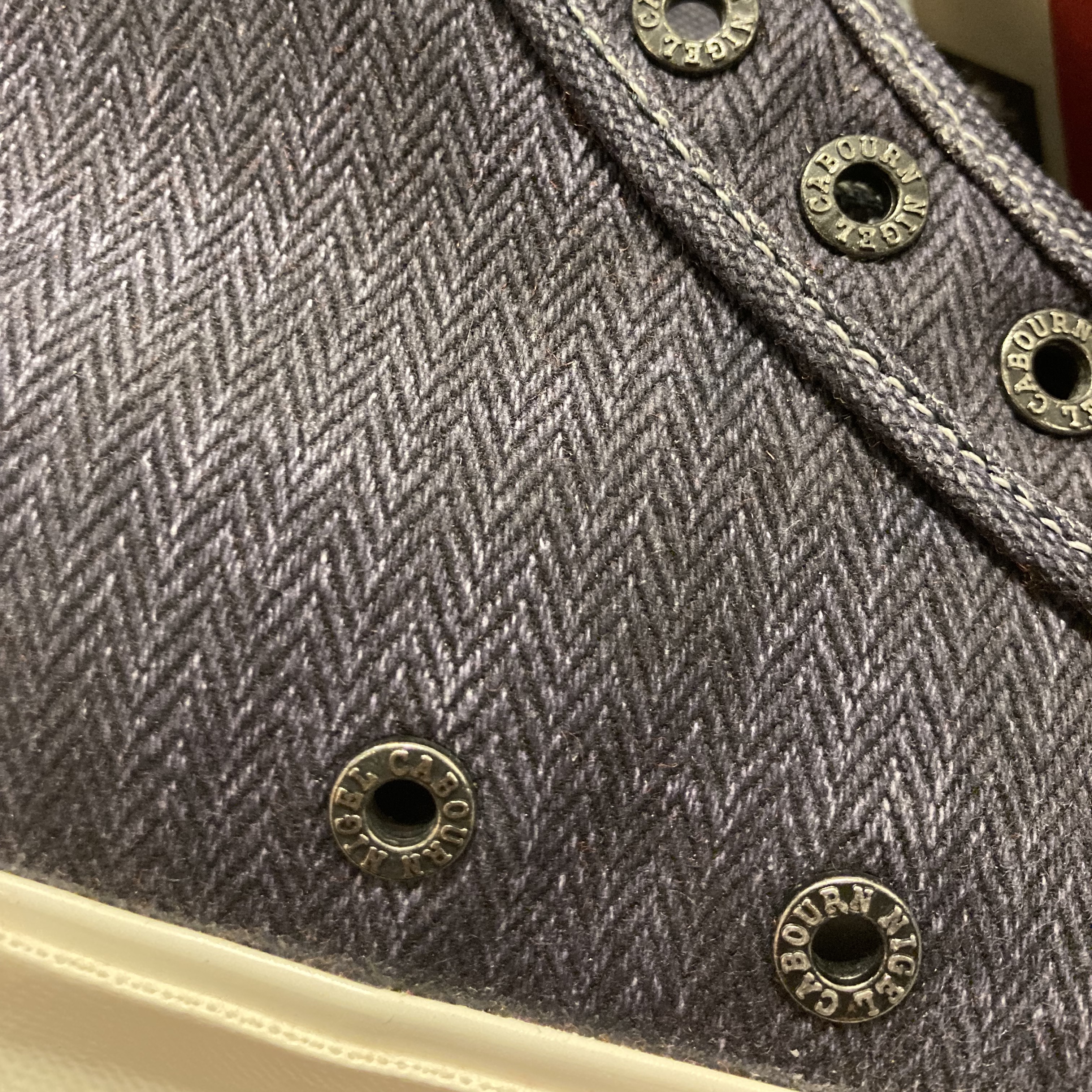 Vans Vault x Nigel Cabourn OG Style 24 LX Black Navy 착용 스타일 - 3