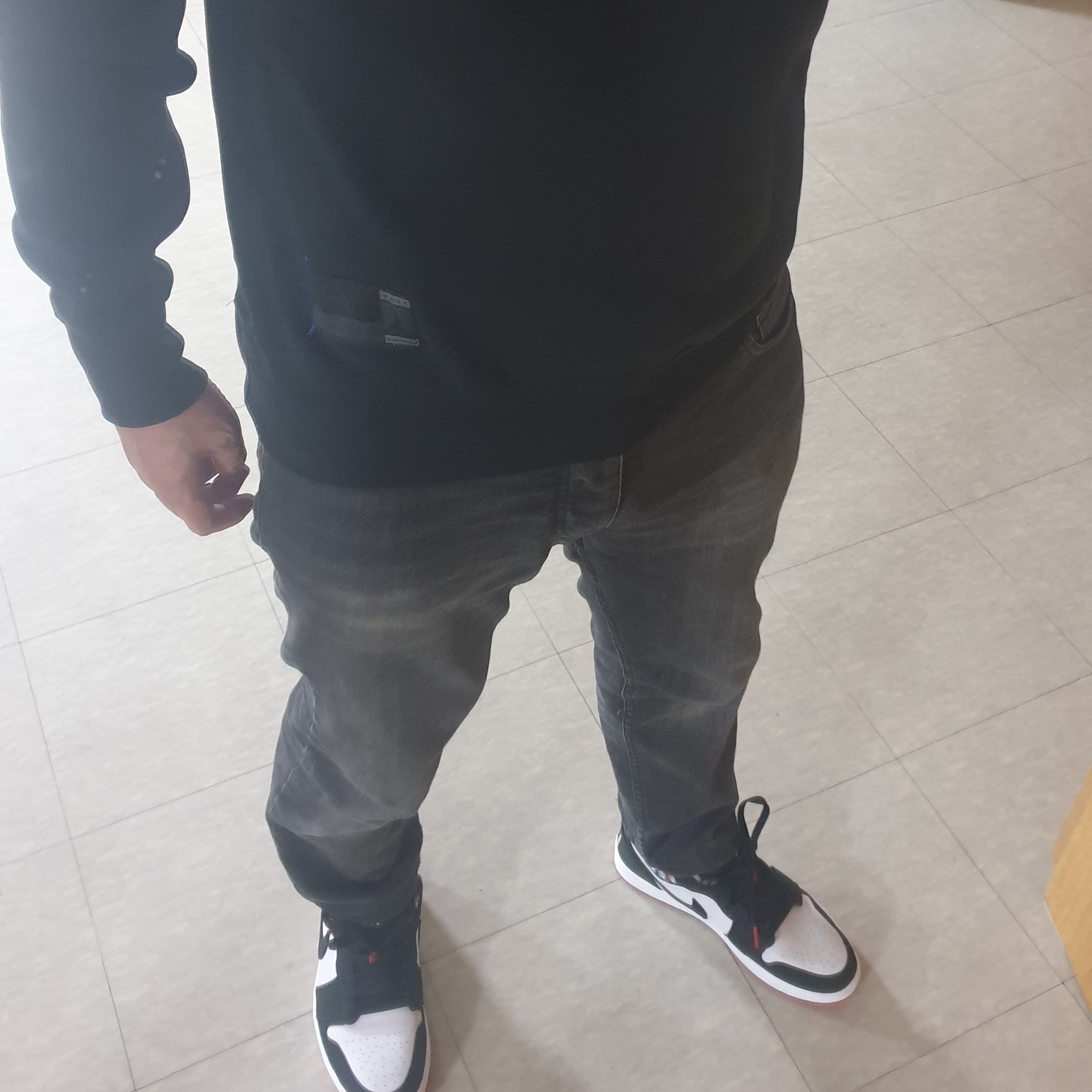 Jordan 1 Low Quai 54 2021, Jordan x Fragment Crewneck Sweatshirt Black - Asia 착용 스타일