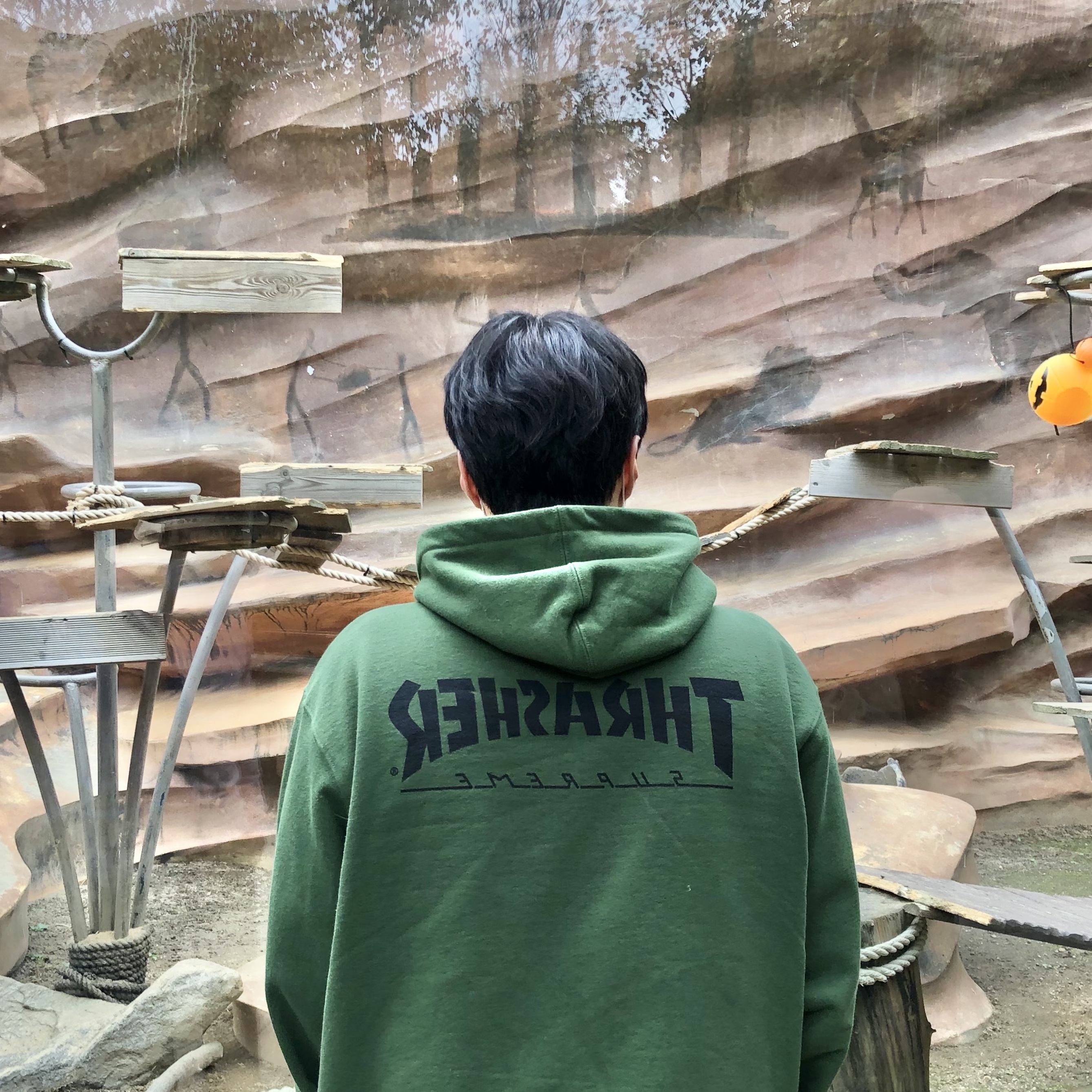 Supreme x Thrasher Hooded Sweatshirt Green - 21FW 착용 스타일 - 2