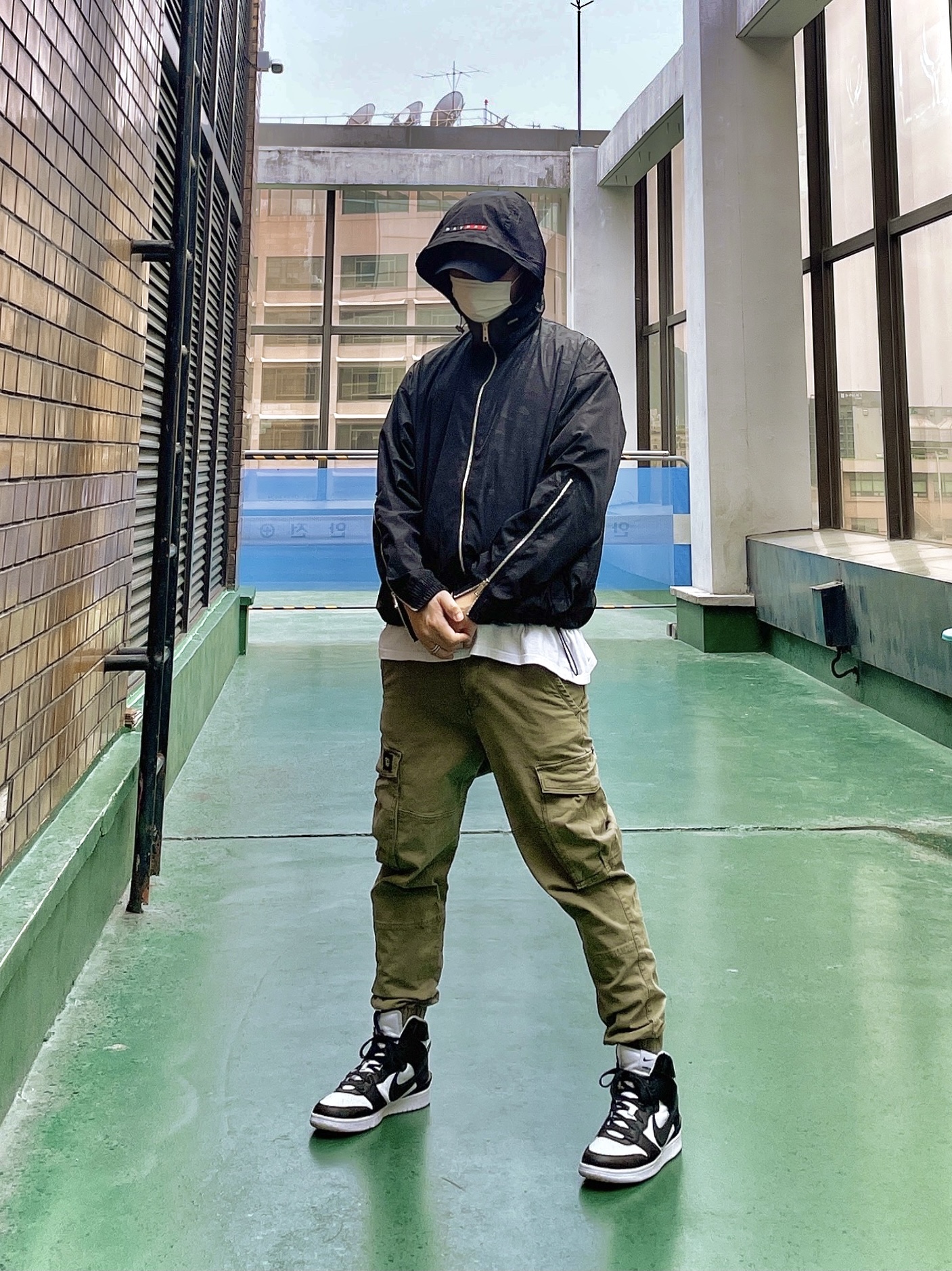 Nike x Ambush Dunk High Black 착용 스타일