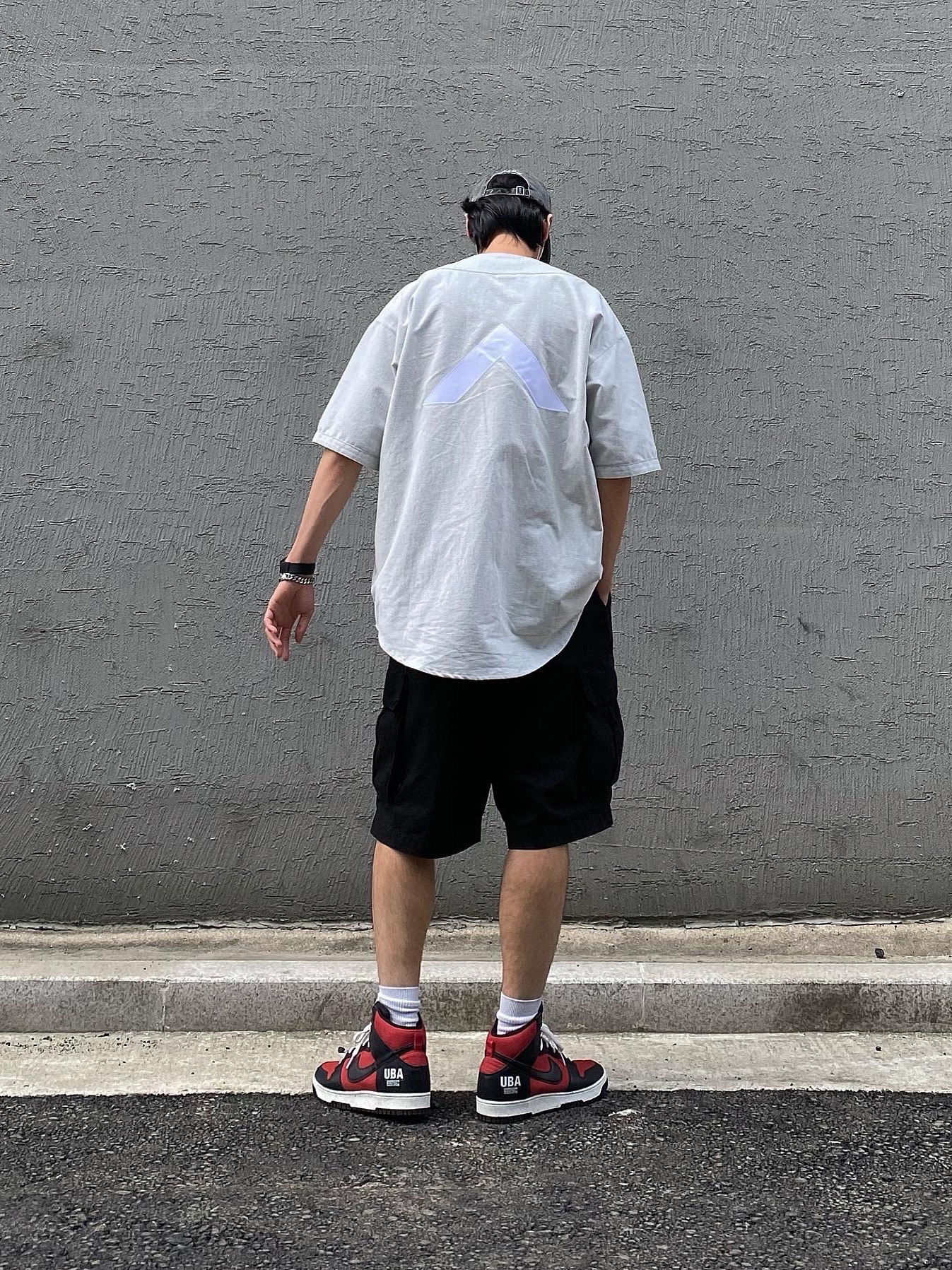 Supreme Pigment Print S Logo 6-Panel Black - 20SS, Nike x Undercover Dunk High 1985 Gym Red 착용 스타일 - 2