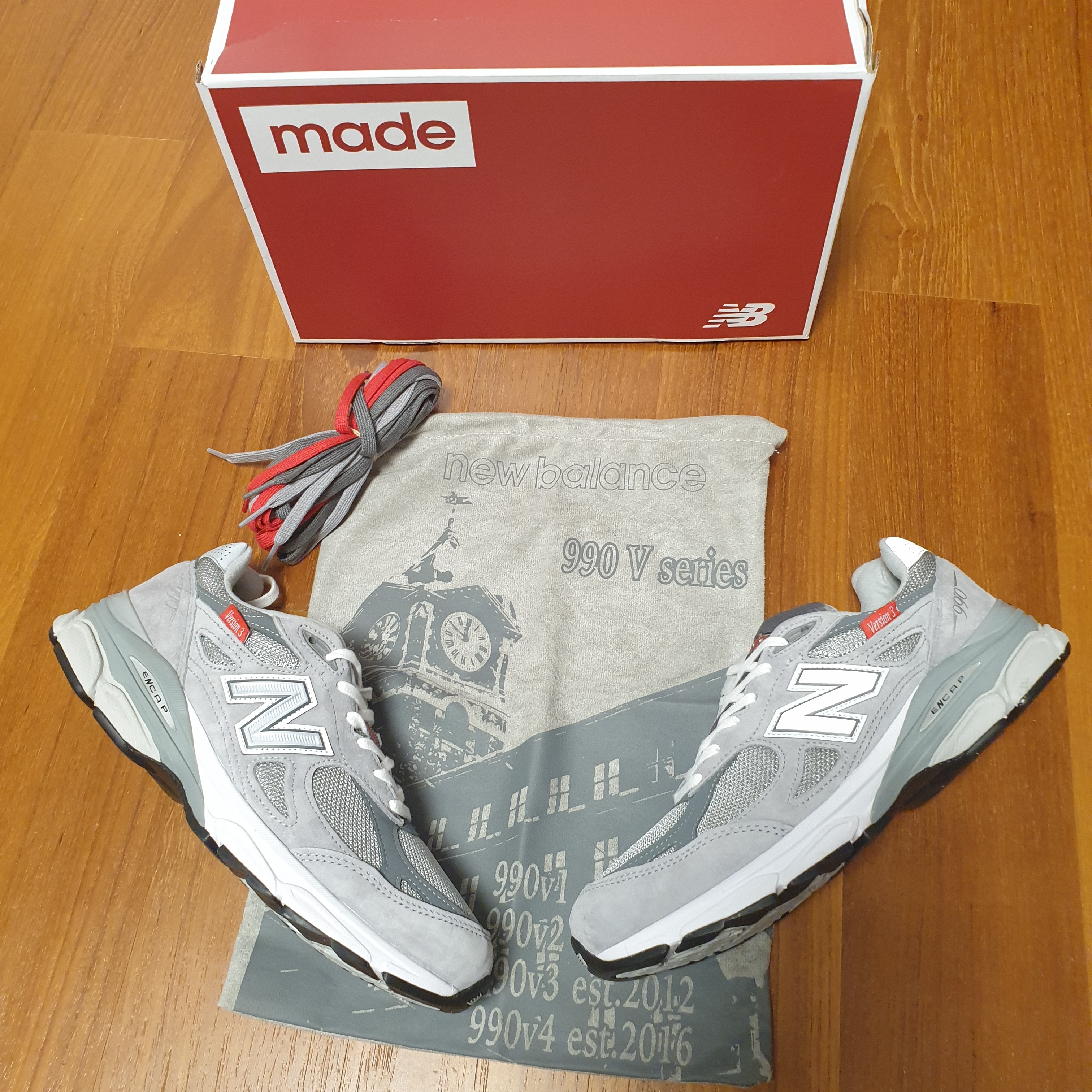 New Balance 990vs3 Made in USA Grey - D Standard 착용 스타일 - 2