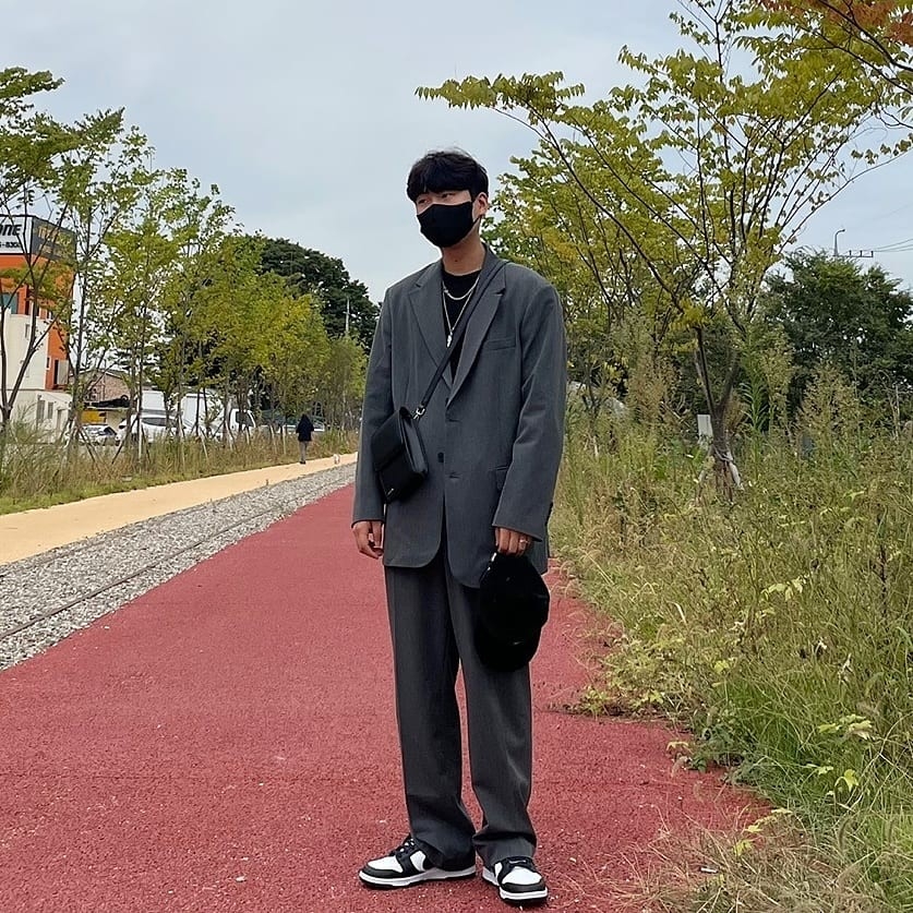 Nike Dunk Low Retro Black, (W) Nike Dunk Low Black 착용 스타일 - 2