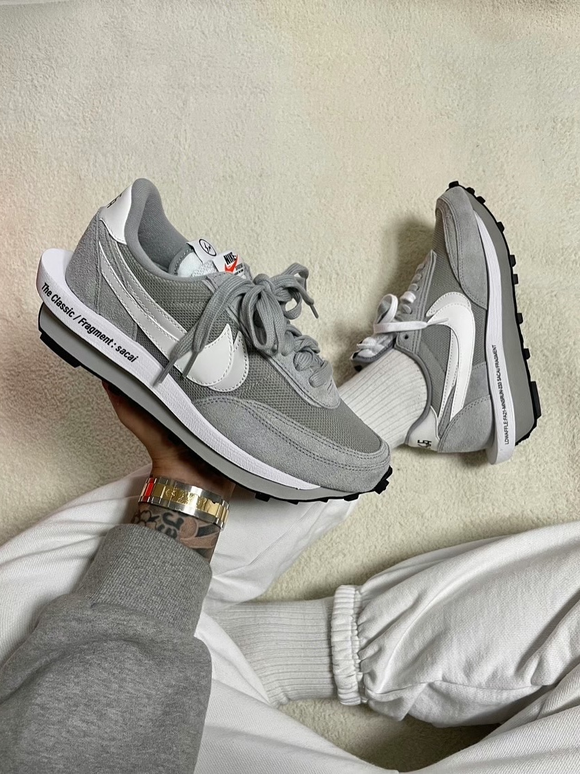 Nike x Sacai x Fragment LDWaffle Light Smoke Grey 착용 스타일