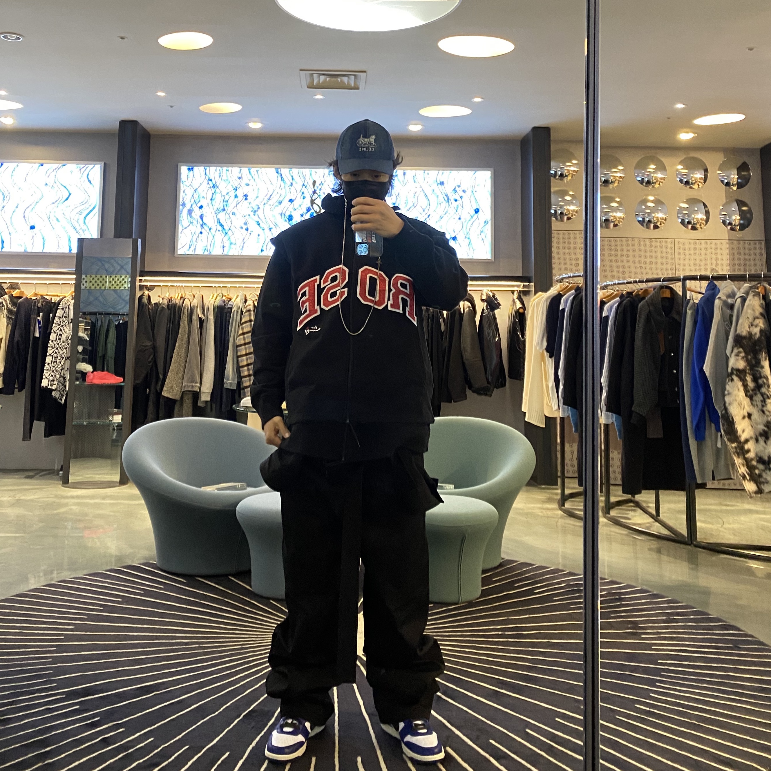 Nike x Ambush Dunk High Deep Royal Blue 착용 스타일 - 2