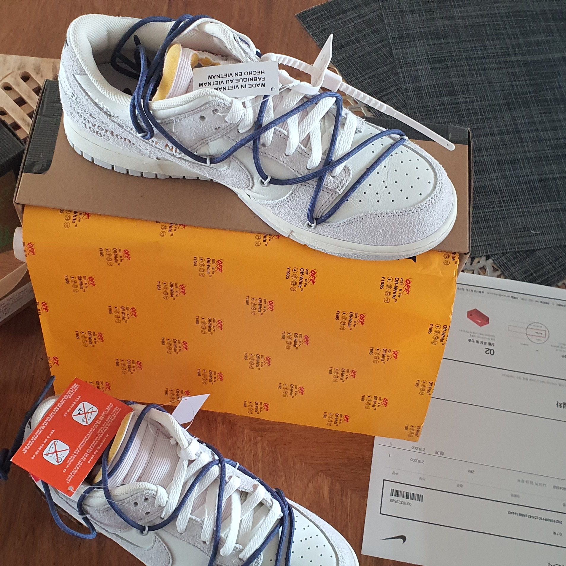 Nike x Off-White Dunk Low The 50 - Lot 18 착용 스타일 - 1