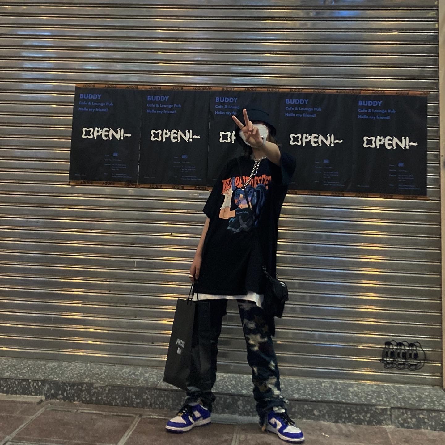 Nike x Supreme SB Dunk Low Hyper Blue, Supreme x The North Face RTG Utility Pouch Black - 20SS 착용 스타일